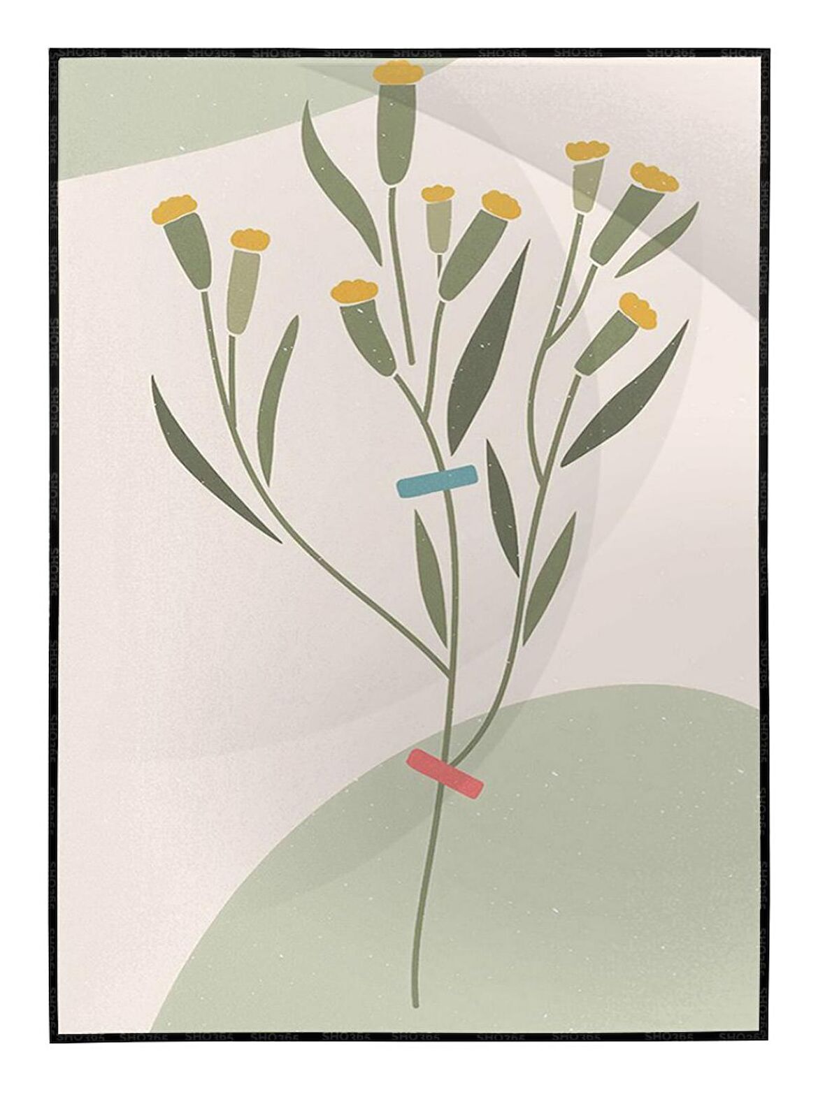 Shop365 Çeşitli Objeler Pastel Renkler Modern Tablo Çerçeveli P-000983