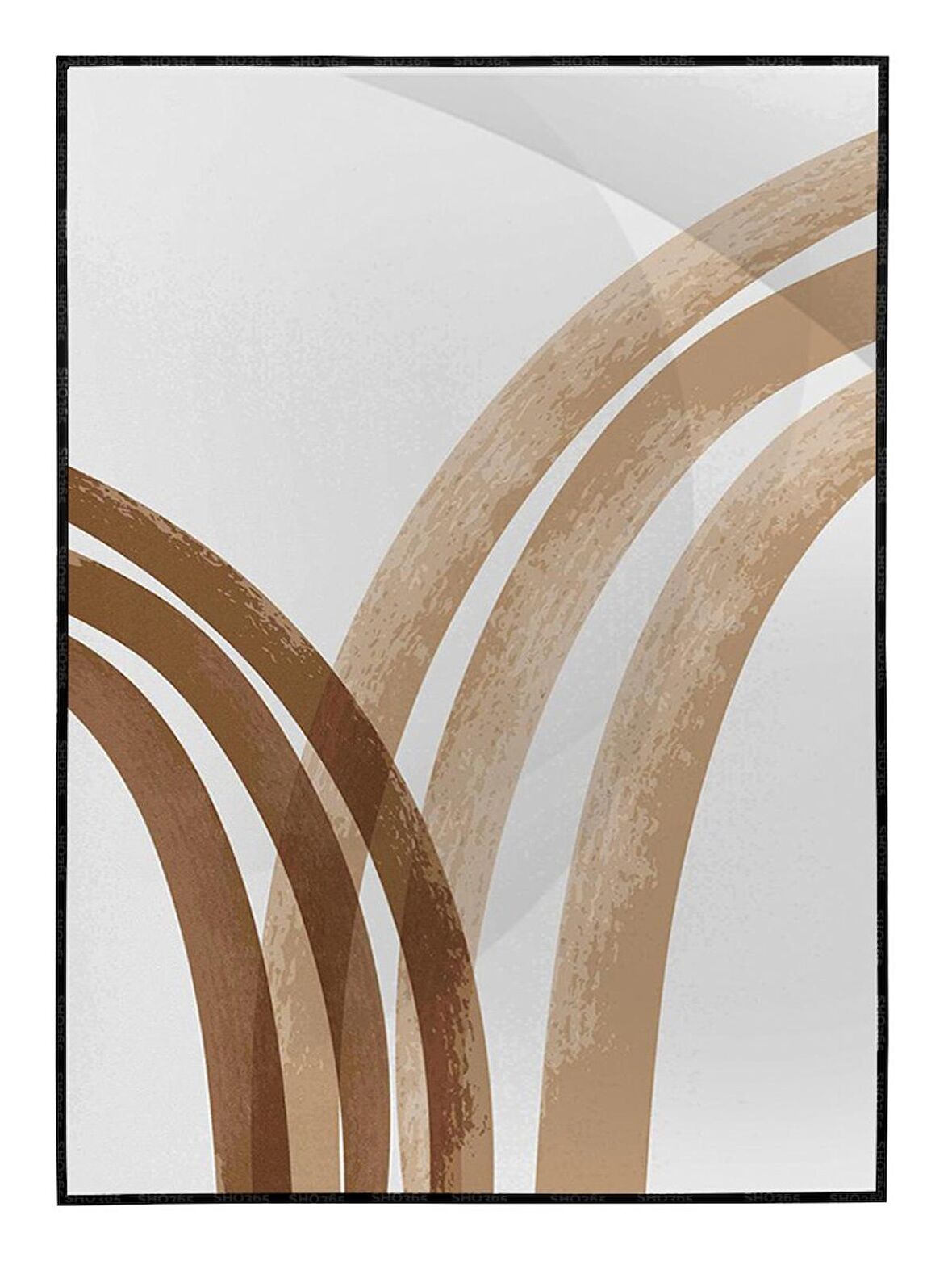 Shop365 Bitki Yapraklar ve Şekiller Modern Tablo Çerçeveli P-001095