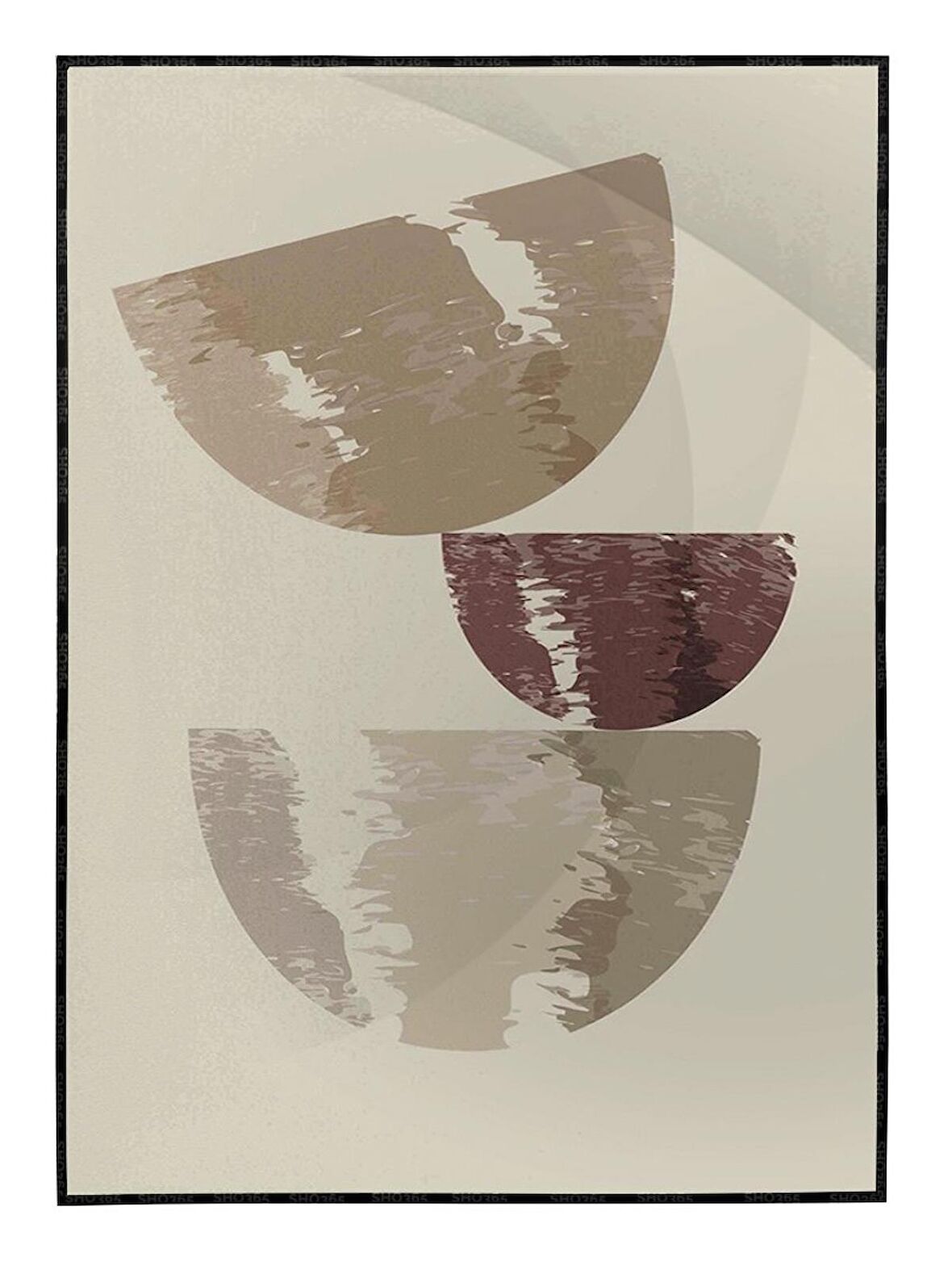 Shop365 Ay Güneş ve Toprak Renkleri Modern Tablo Çerçeveli P-001151