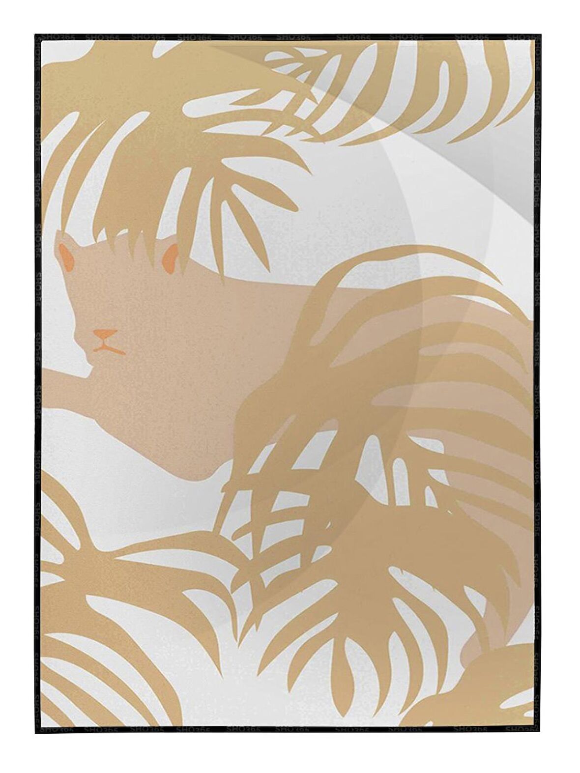 Shop365 Hayvanlar ve Modern Tablo Çerçeveli P-001199