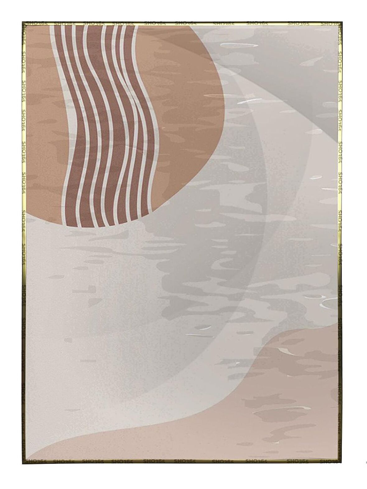 Shop365 Ay Güneş ve Toprak Renkleri Modern Tablo Çerçeveli P-001222