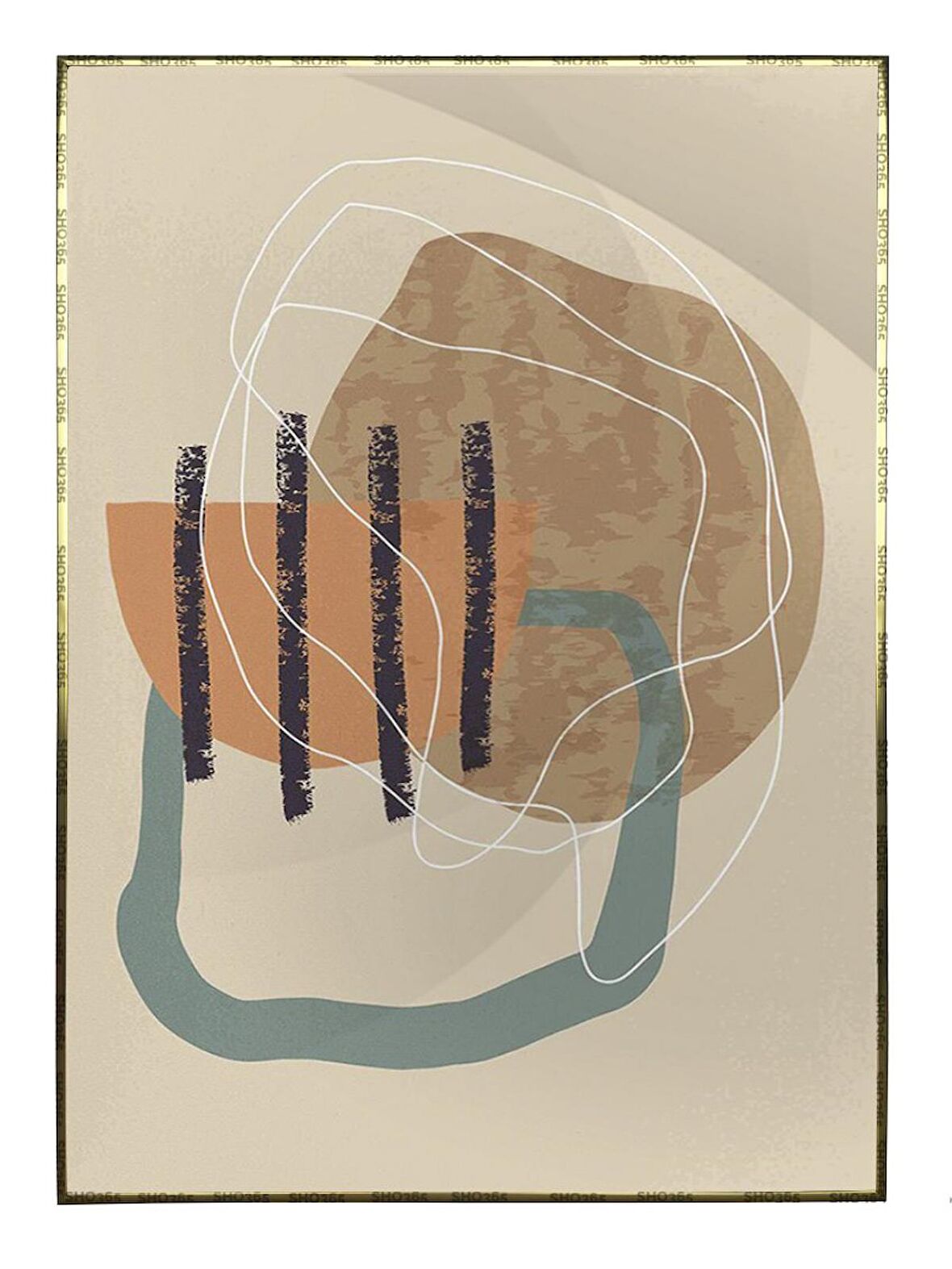 Shop365 Ay Güneş ve Toprak Modern Tablo Çerçeveli P-001235