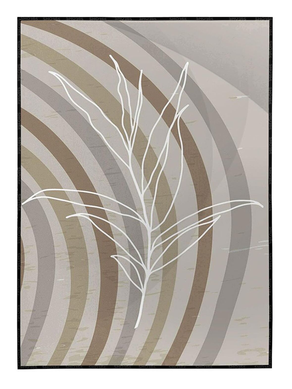 Shop365 Bitki ve Şekiller Çizgiler Modern Tablo Çerçeveli P-001241