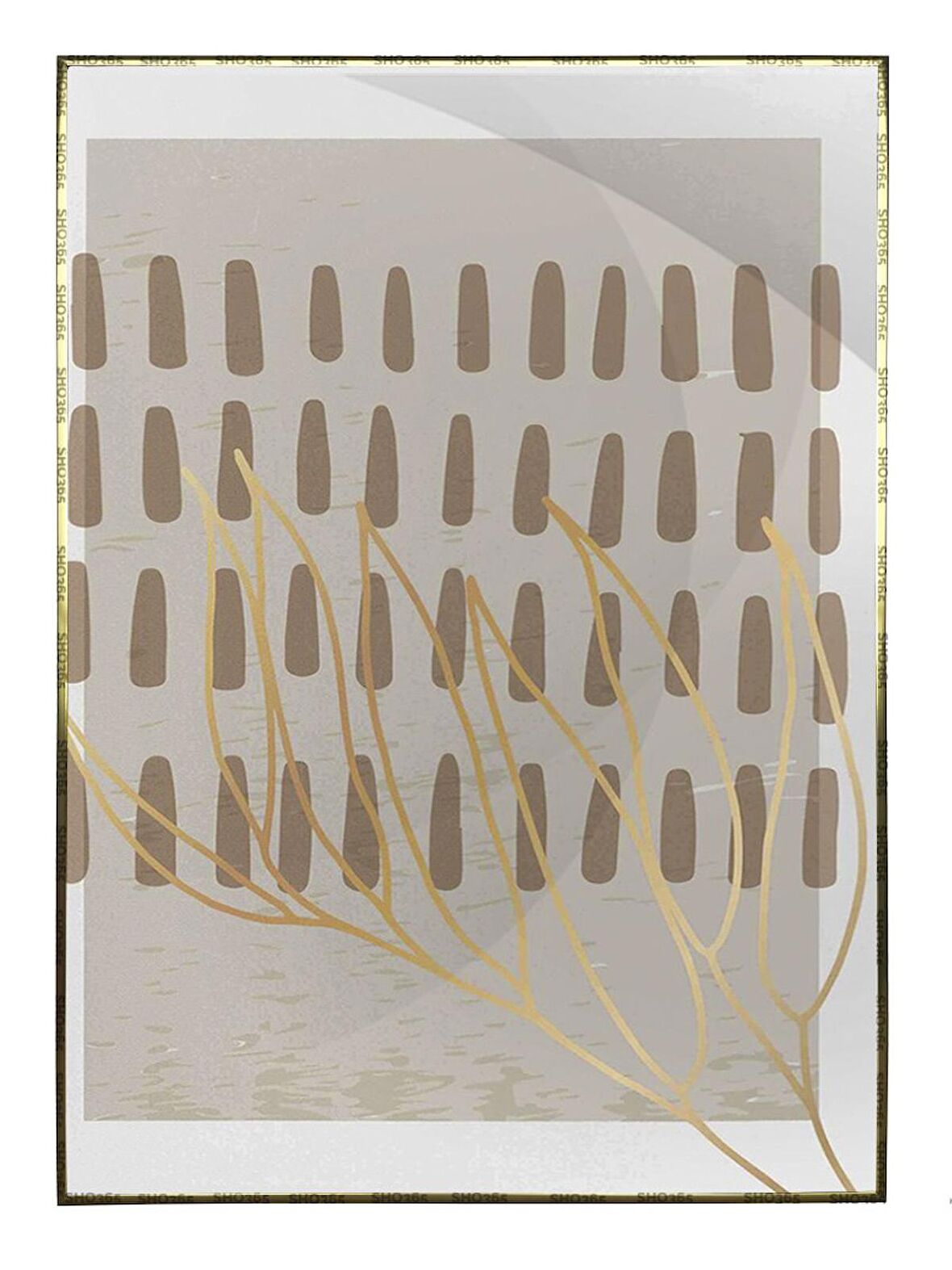 Shop365 Bitki ve Şekiller Çizgiler Modern Tablo Çerçeveli P-001245