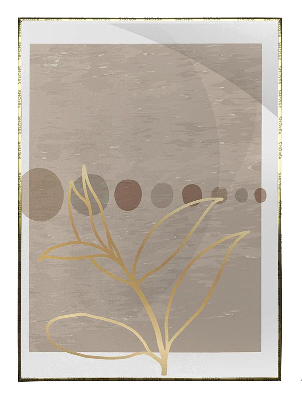 Shop365 Bitki ve Şekiller Çizgiler Modern Tablo Çerçeveli P-001247
