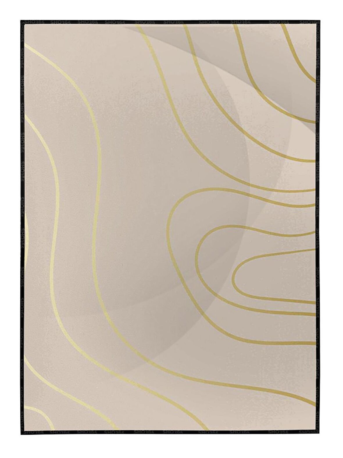 Shop365 Geometrik Tasarım ve Çizgiler Çizim Modern Tablo Çerçeveli P-001302