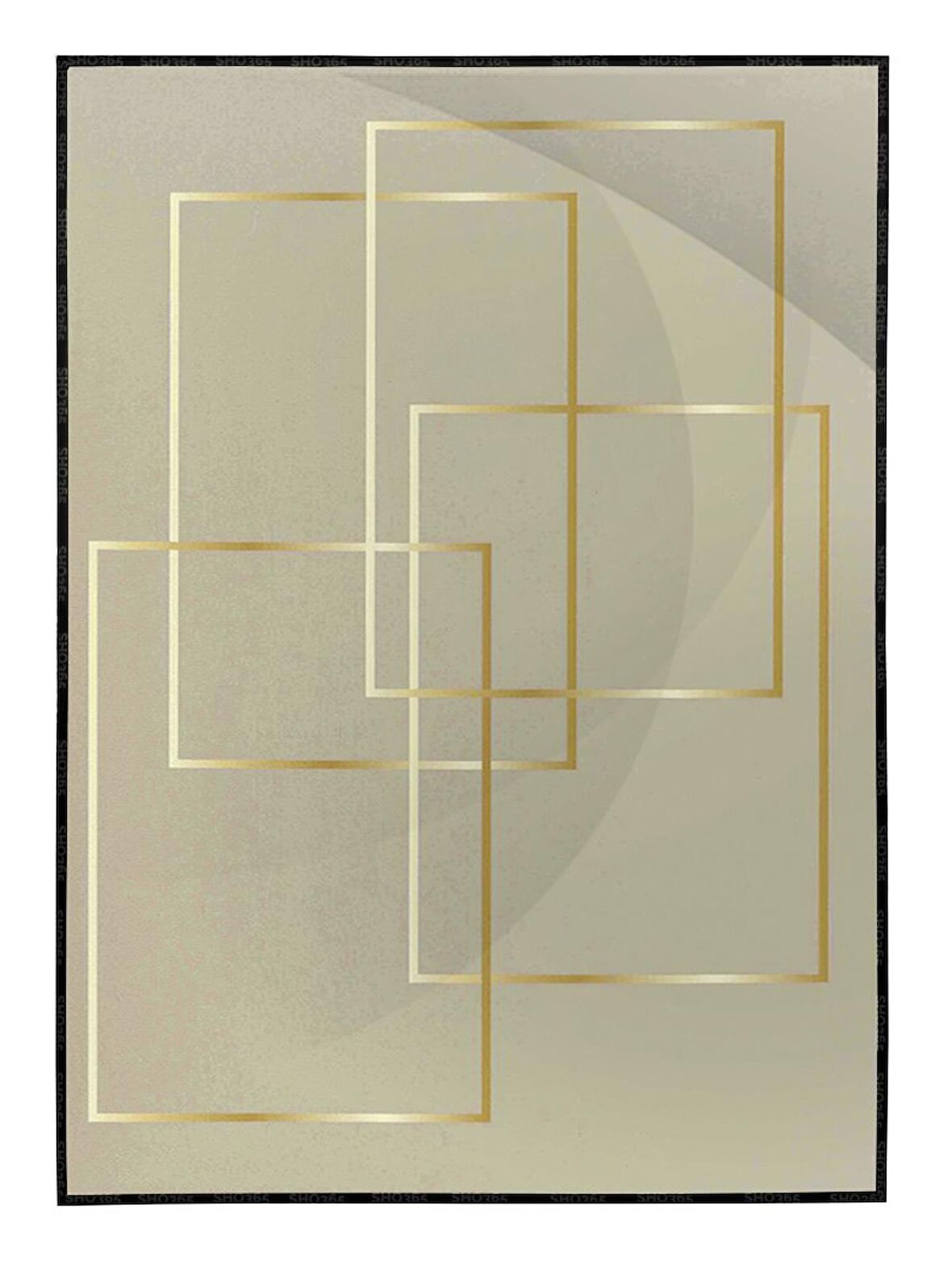 Shop365 Geometrik Tasarım ve Çizgiler Çizim Modern Tablo Çerçeveli P-001306