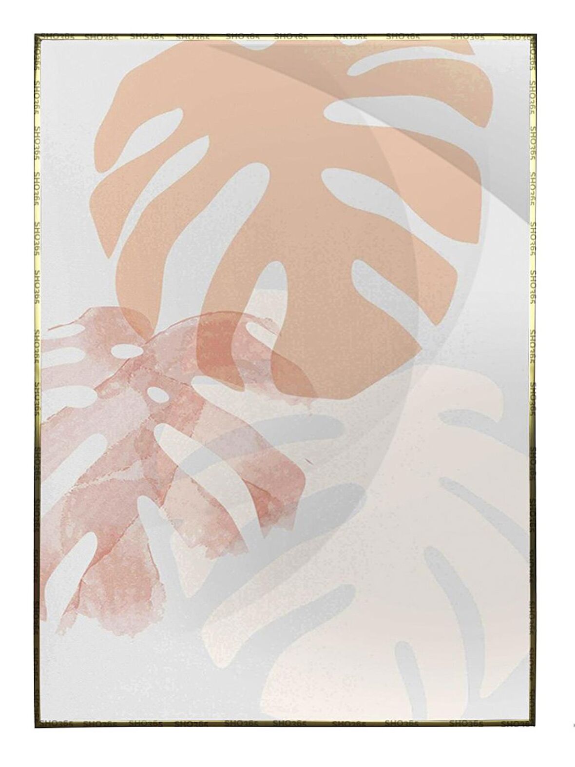 Shop365 Saksıda Bitkiler İllüstrasyon Modern Tablo Çerçeveli P-001326