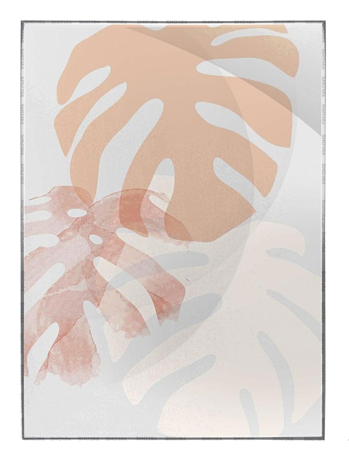Shop365 Saksıda Bitkiler İllüstrasyon Modern Tablo Çerçeveli P-001326