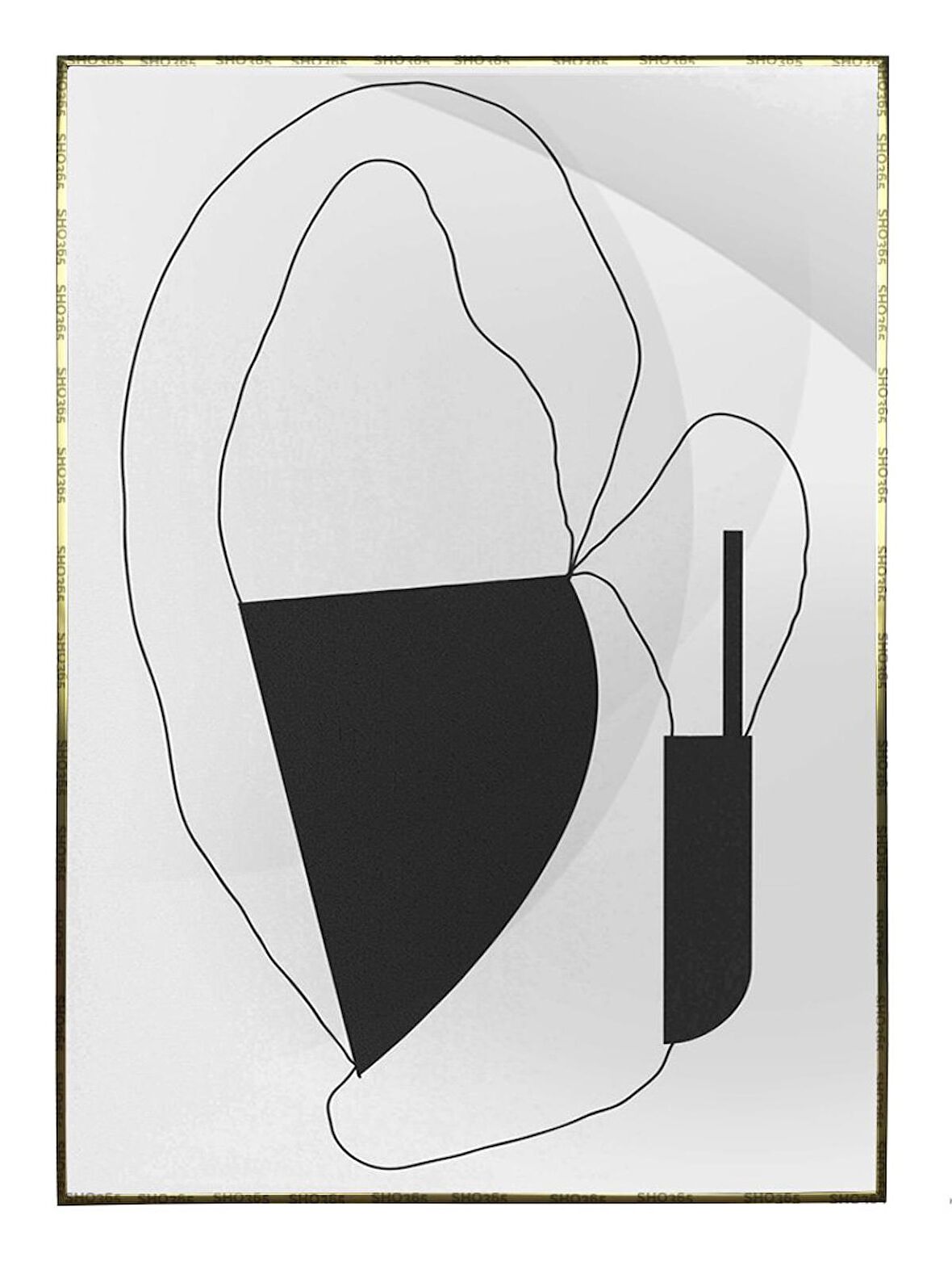 Shop365 Toprak Renk Tonları Tasarım Modern Tablo Çerçeveli P-001417