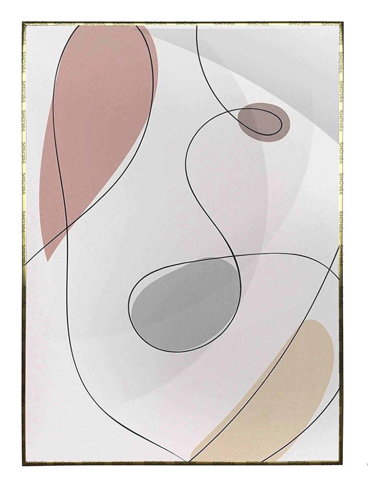 Shop365 Toprak Renk Tonları Tasarım Modern Tablo Çerçeveli P-001419