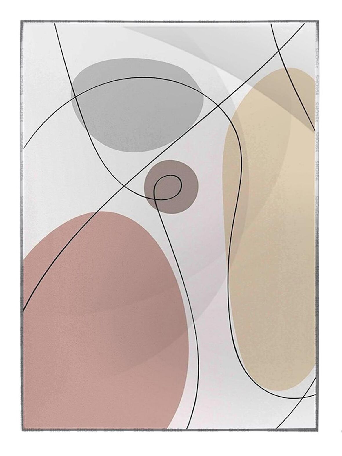 Shop365 Toprak Renk Tonları Tasarım Modern Tablo Çerçeveli P-001421