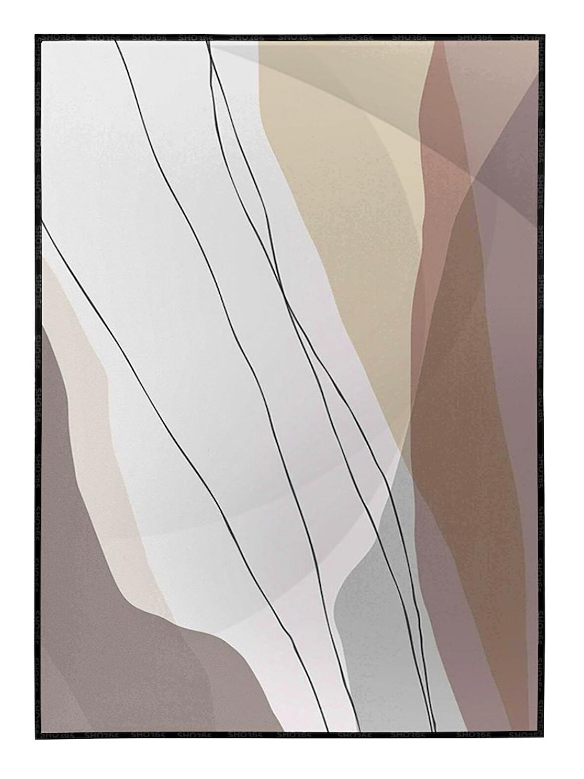 Shop365 Toprak Renk Tonları Tasarım Modern Tablo Çerçeveli P-001433