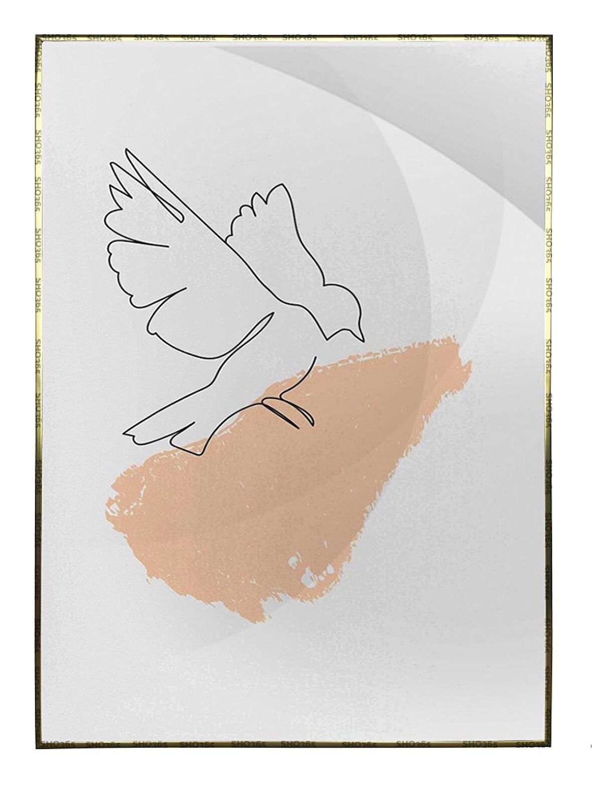 Shop365 Hayvan Çizimi Sanat Modern Tablo Çerçeveli P-001435