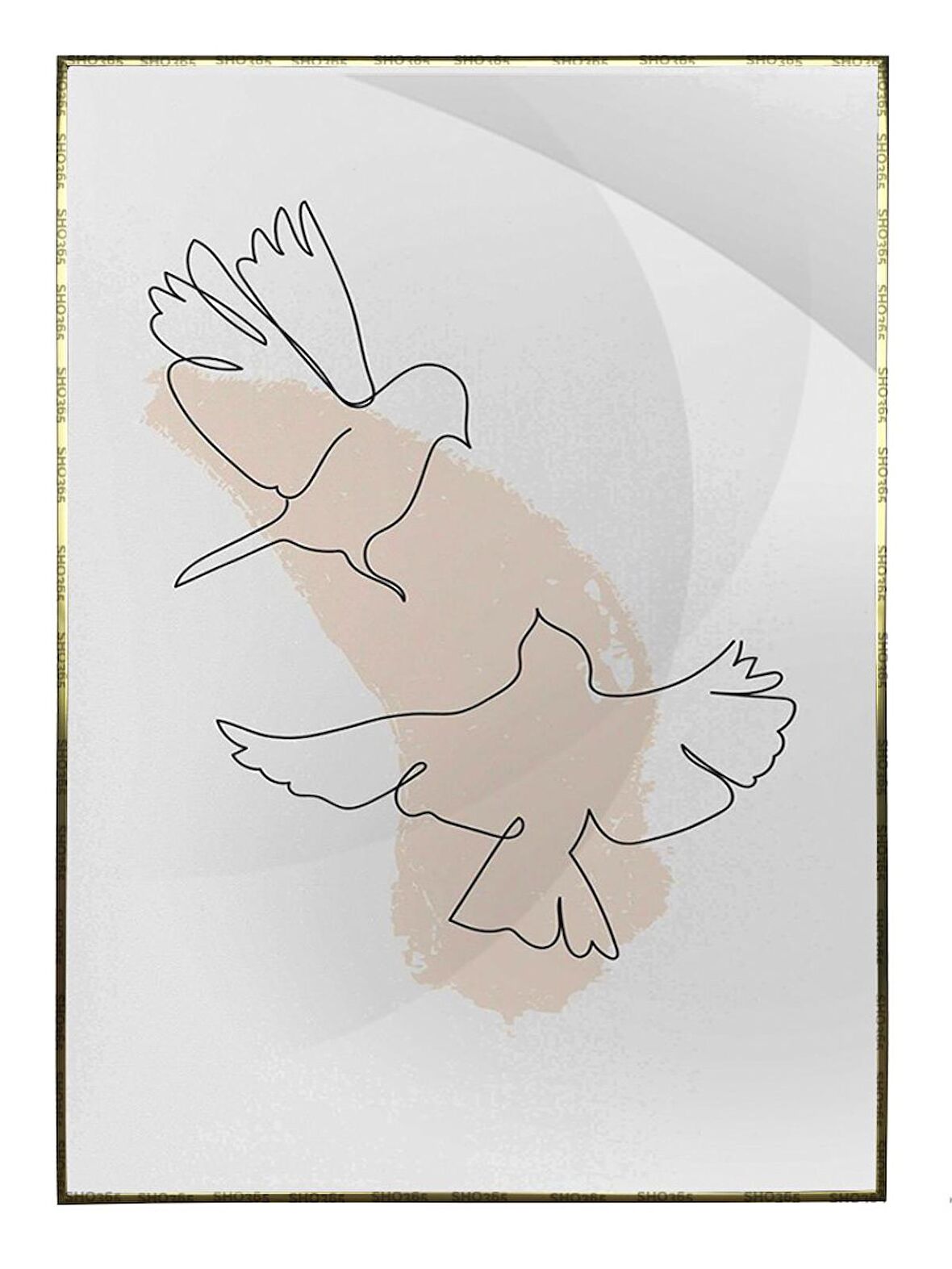 Shop365 Hayvan Çizimi Modern Tablo Çerçeveli P-001436