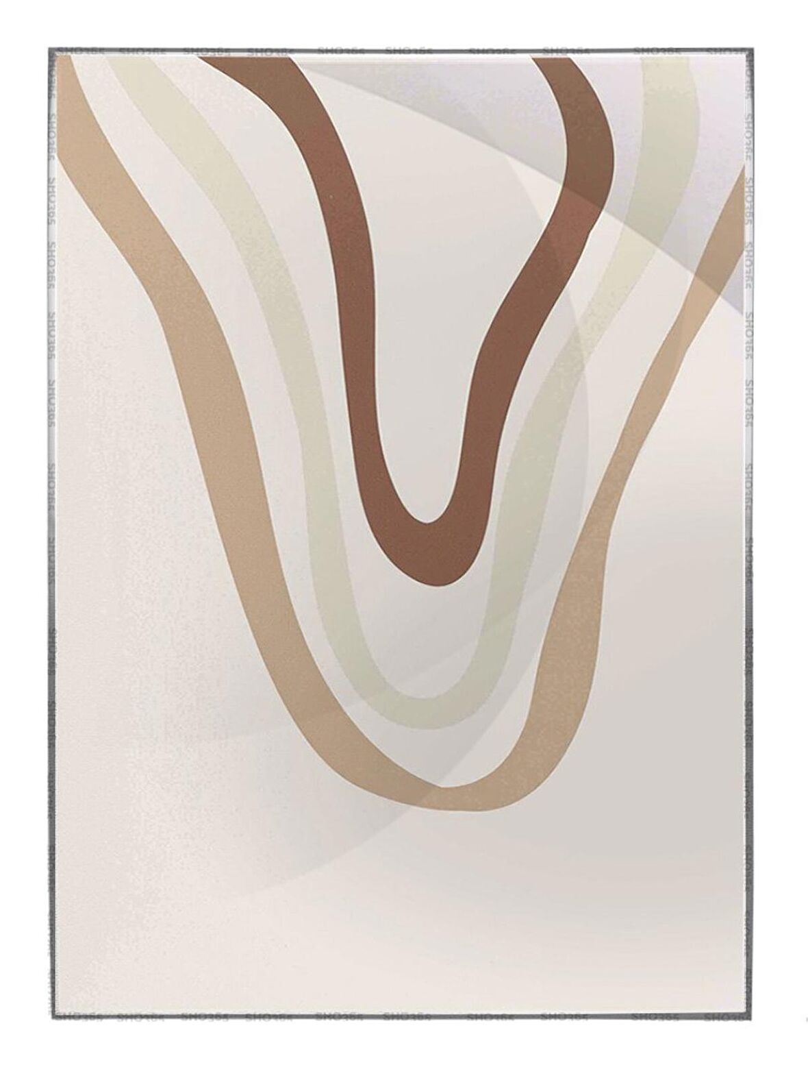 Shop365 Toprak Renk Tonları Tasarım Modern Tablo Çerçeveli P-001448