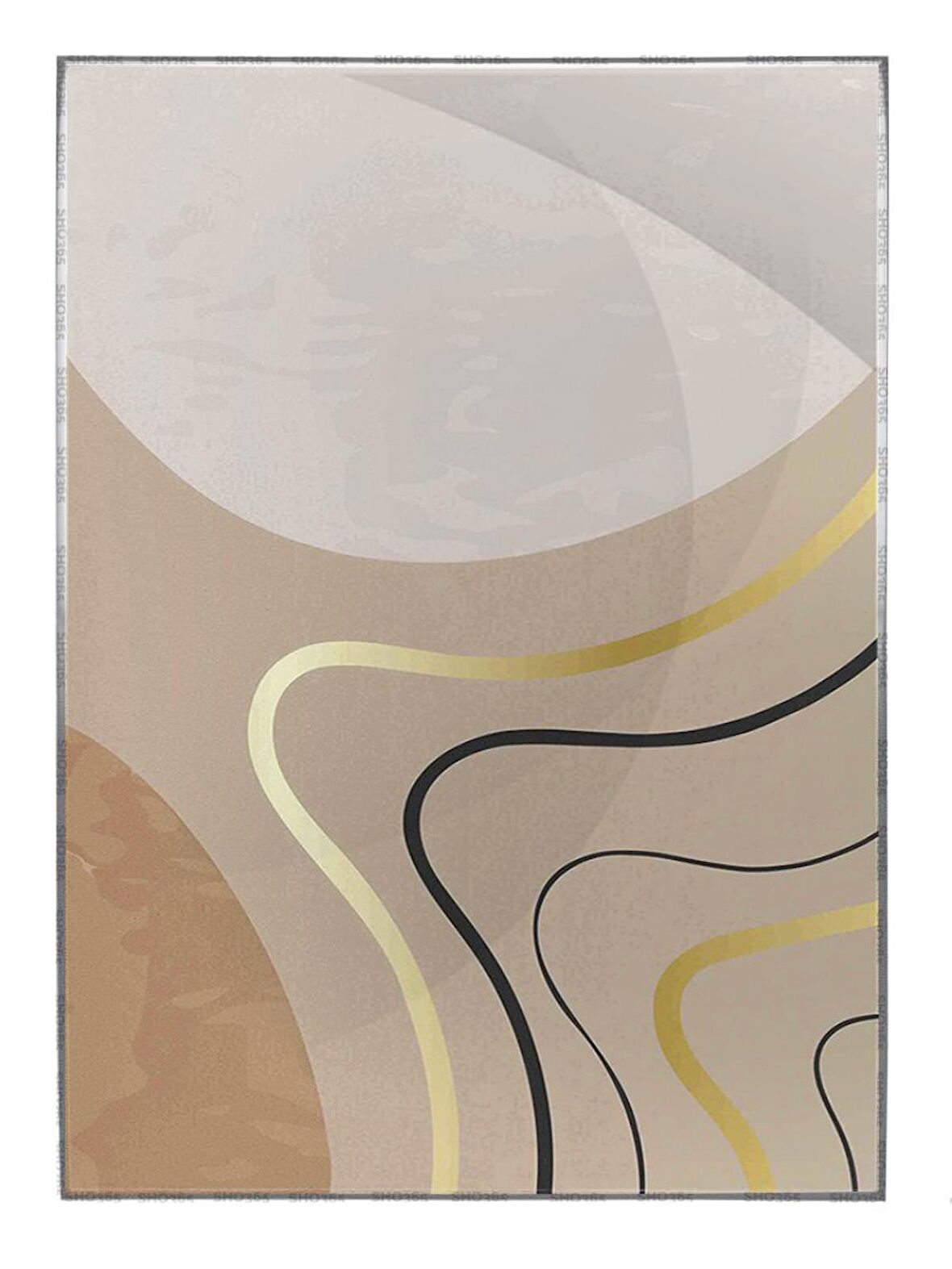 Shop365 Toprak Renk Tonları Tasarım Modern Tablo Çerçeveli P-001504