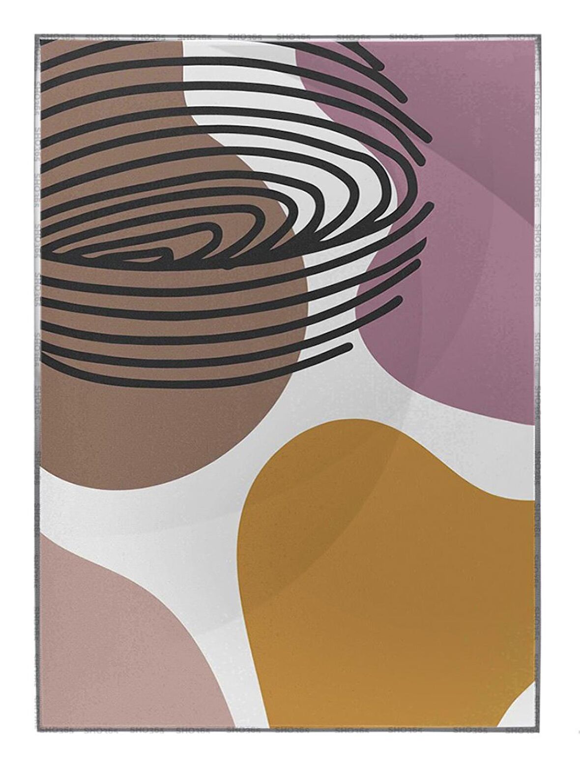 Shop365 Toprak Renk Tonları Tasarım Modern Tablo Çerçeveli P-001517