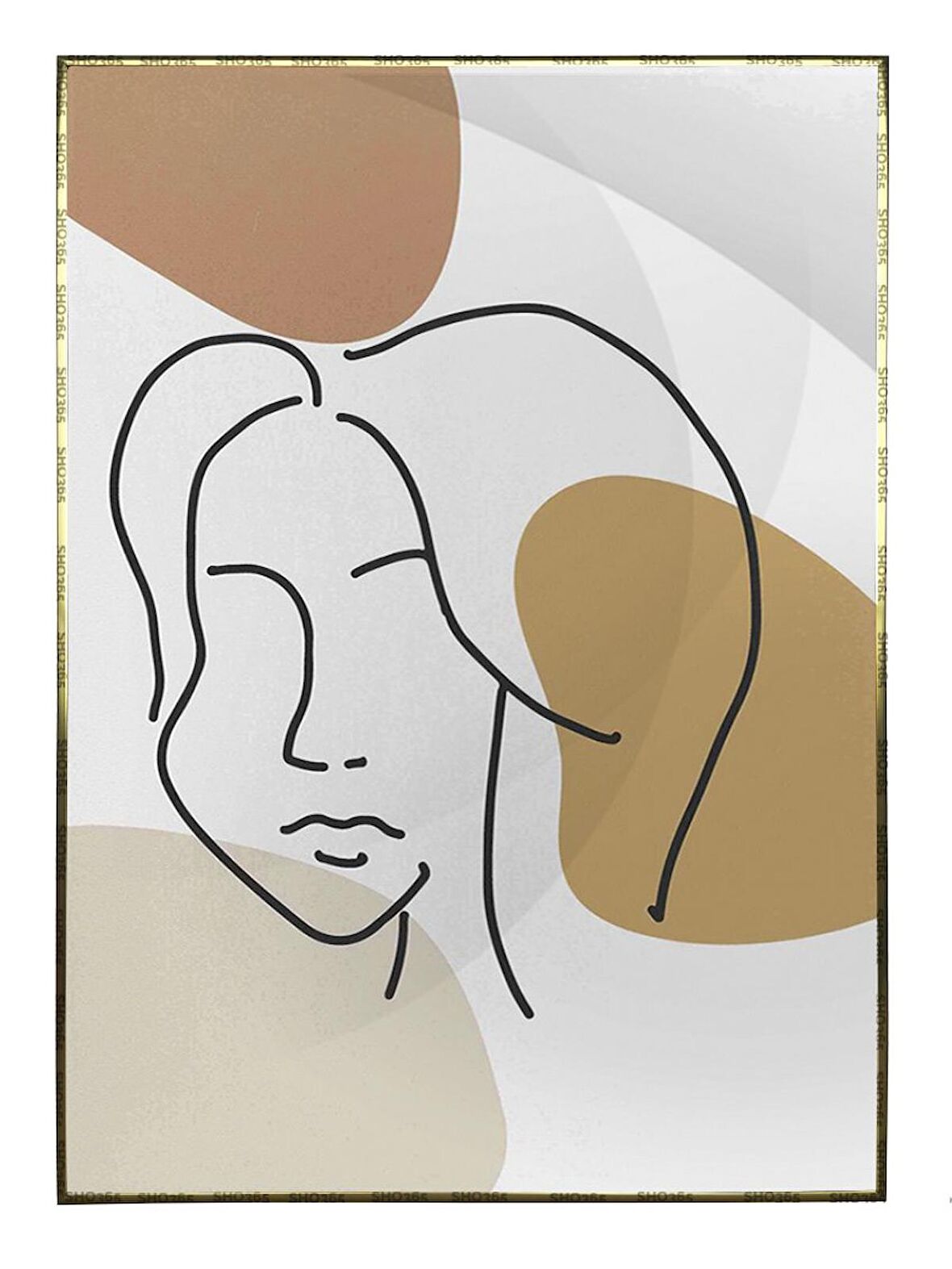 Shop365 Modern Bitki Tasarımı Modern Tablo Çerçeveli P-001589