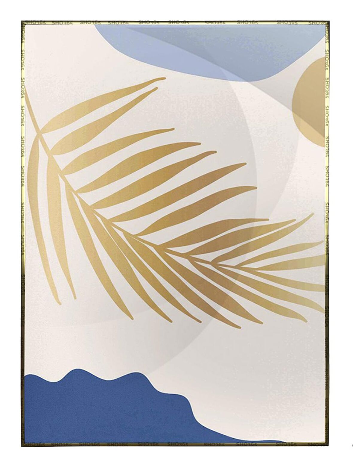 Shop365 Yapraklar veya Şekiller Modern Tablo Çerçeveli P-001691