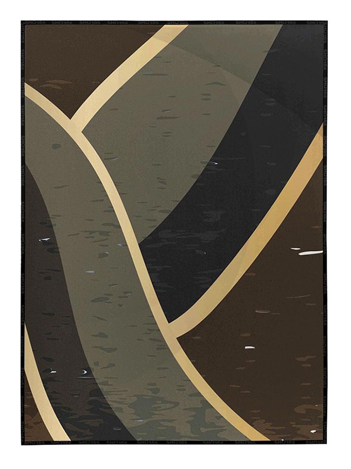 Shop365 Şekiller Lüks Dekoratif Modern Tablo Çerçeveli P-001697