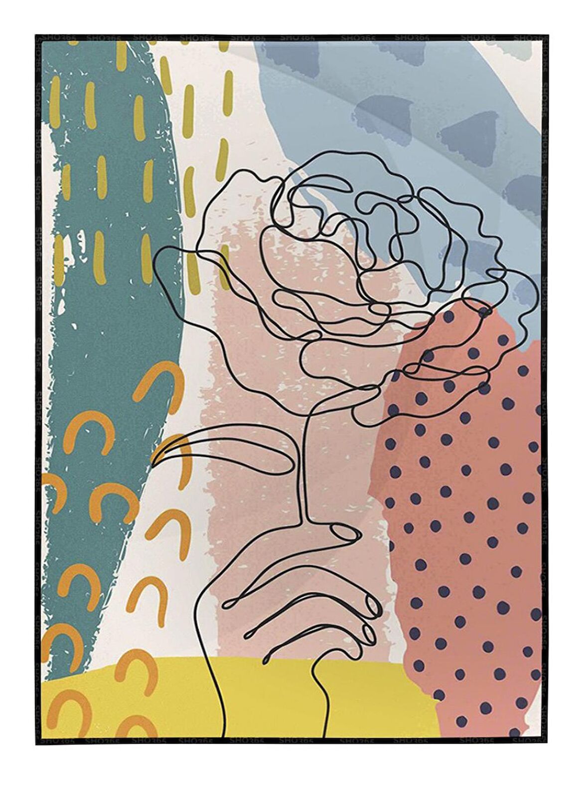 Shop365 Modern Tasarım İllüstrasyon Modern Tablo Çerçeveli P-001746