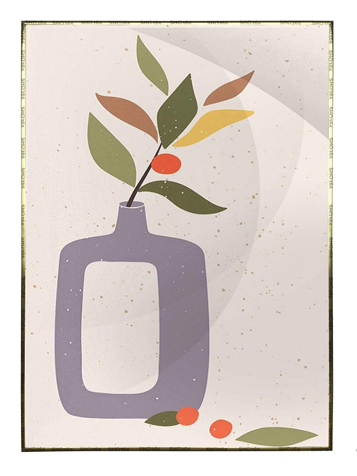 Shop365 Vazolar Çiçekler Meyveler Pastel Renkler Modern Tablo Çerçeveli P-001752