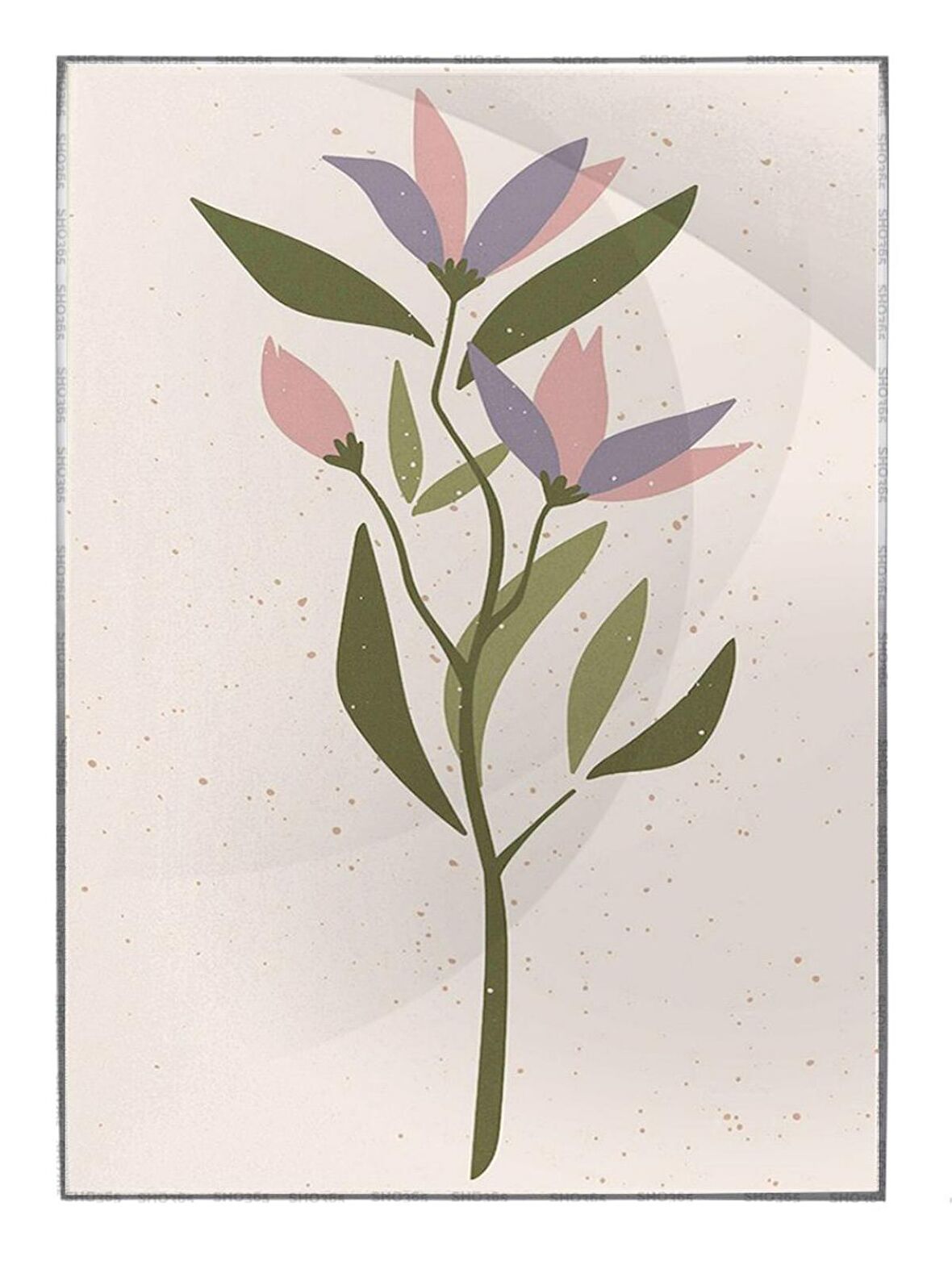 Shop365 Çiçek Pastel Renkler Modern Tablo Çerçeveli P-001776
