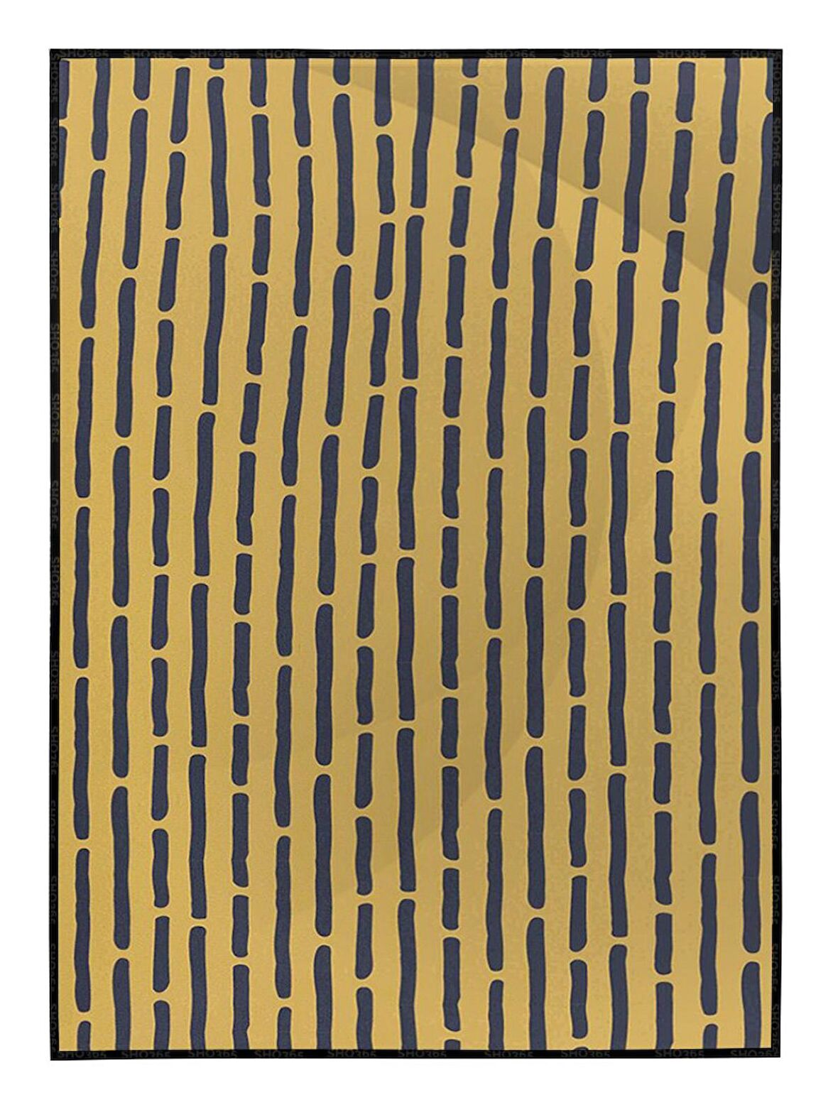 Shop365 Çizgiler Sarı Tonlar Modern Tablo Çerçeveli P-001840