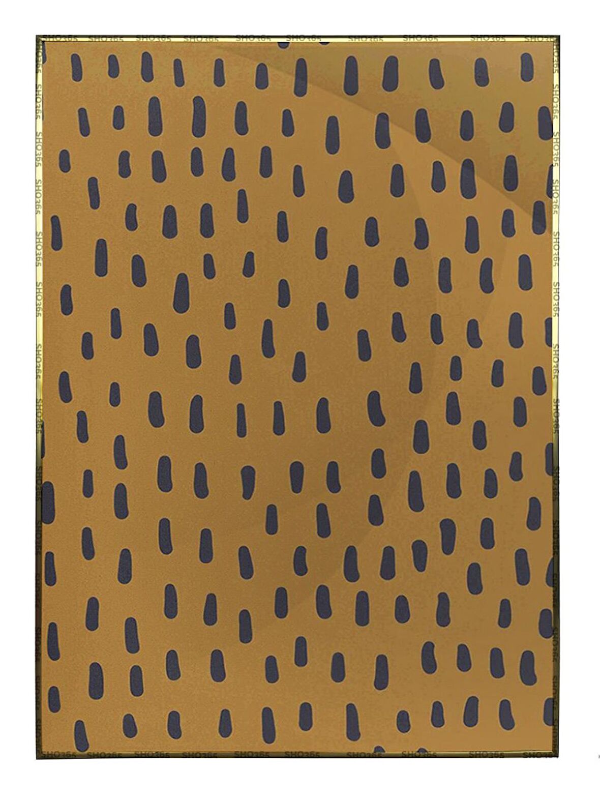 Shop365 Çizgiler Sarı Tonlar Modern Tablo Çerçeveli P-001844