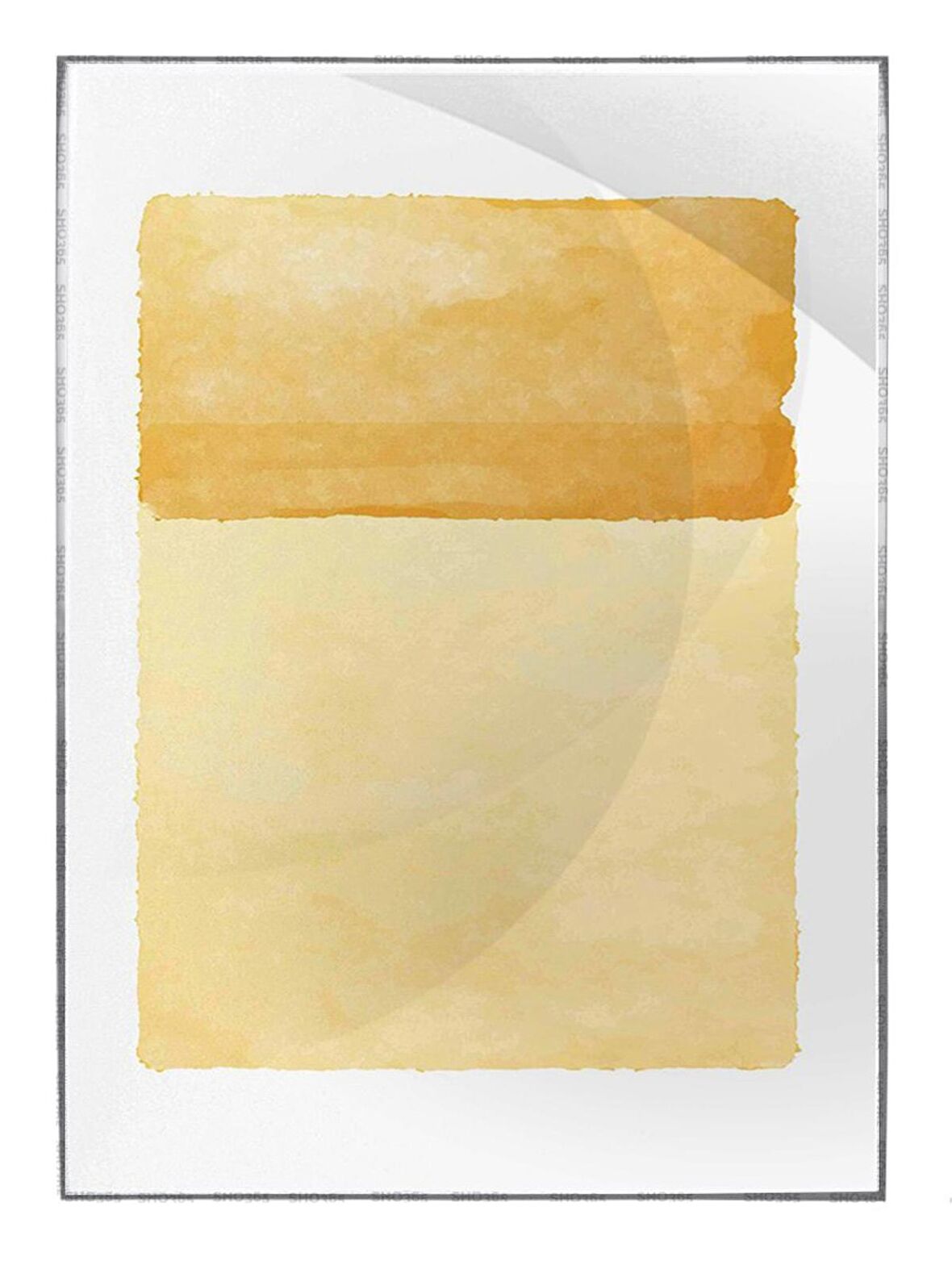 Shop365 Fırça Darbeleri Sarı Altın Gold Renkler Modern Tablo Çerçeveli P-002053