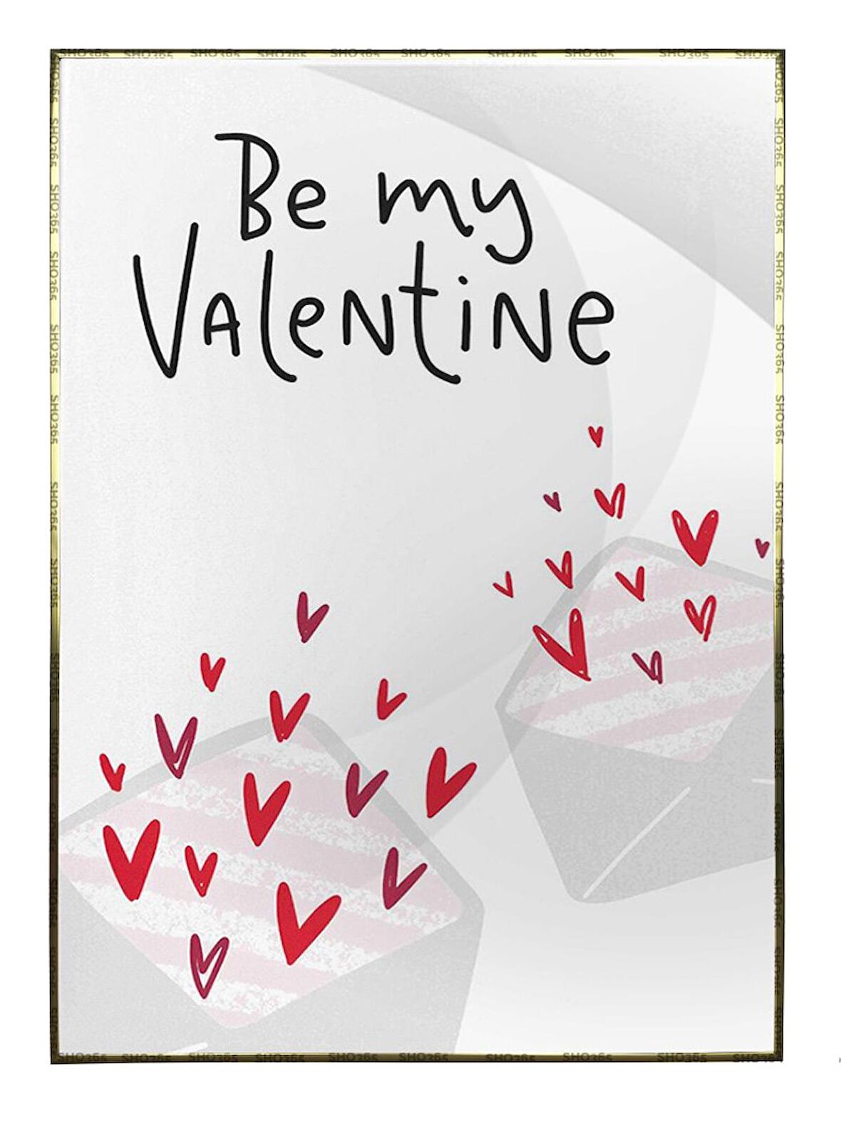 Shop365 Sevgi Aşk Temalı İllüstrasyon Tablo Çerçeveli P-002109