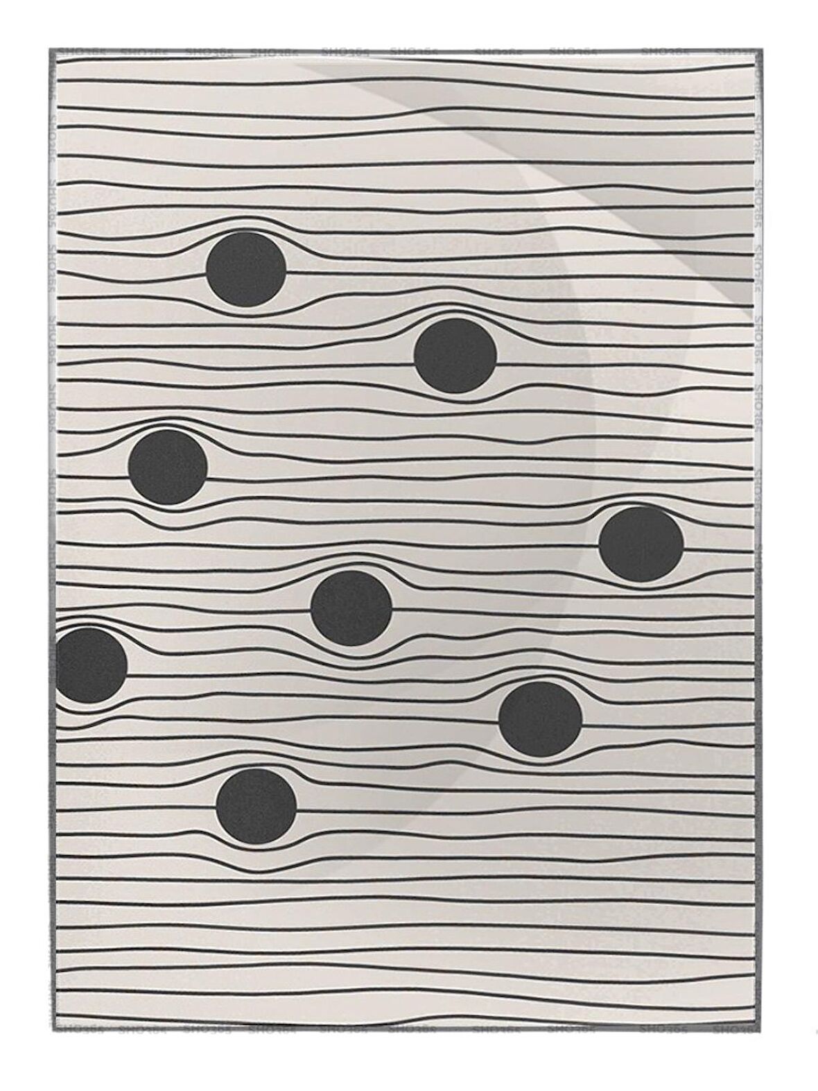 Shop365 Ay ve Güneş Şekilleri Gri Gümüş Renkler Modern Tablo Çerçeveli P-002132