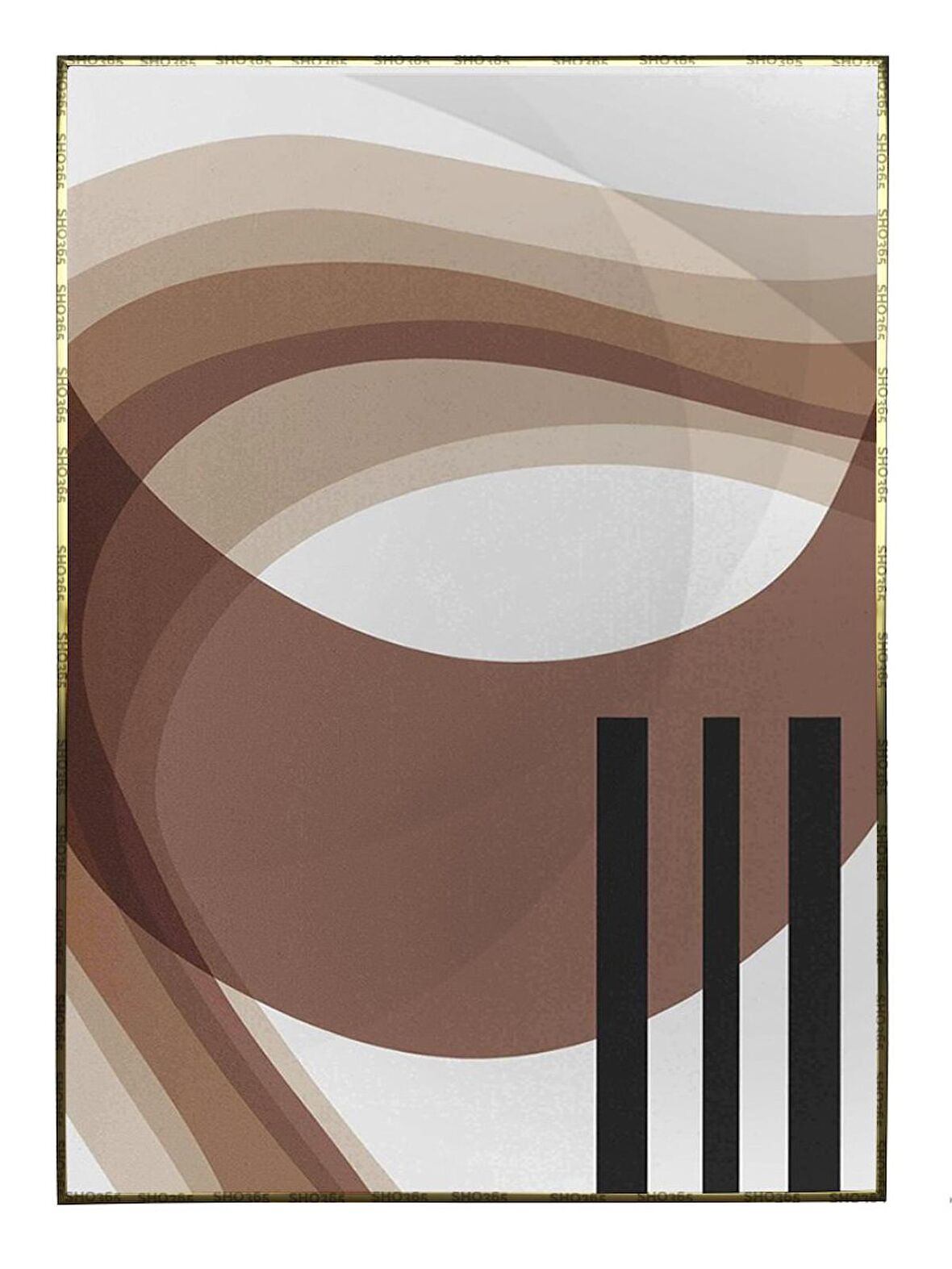 Shop365 Toprak Renk Tonları Tasarım Modern Tablo Çerçeveli P-002156