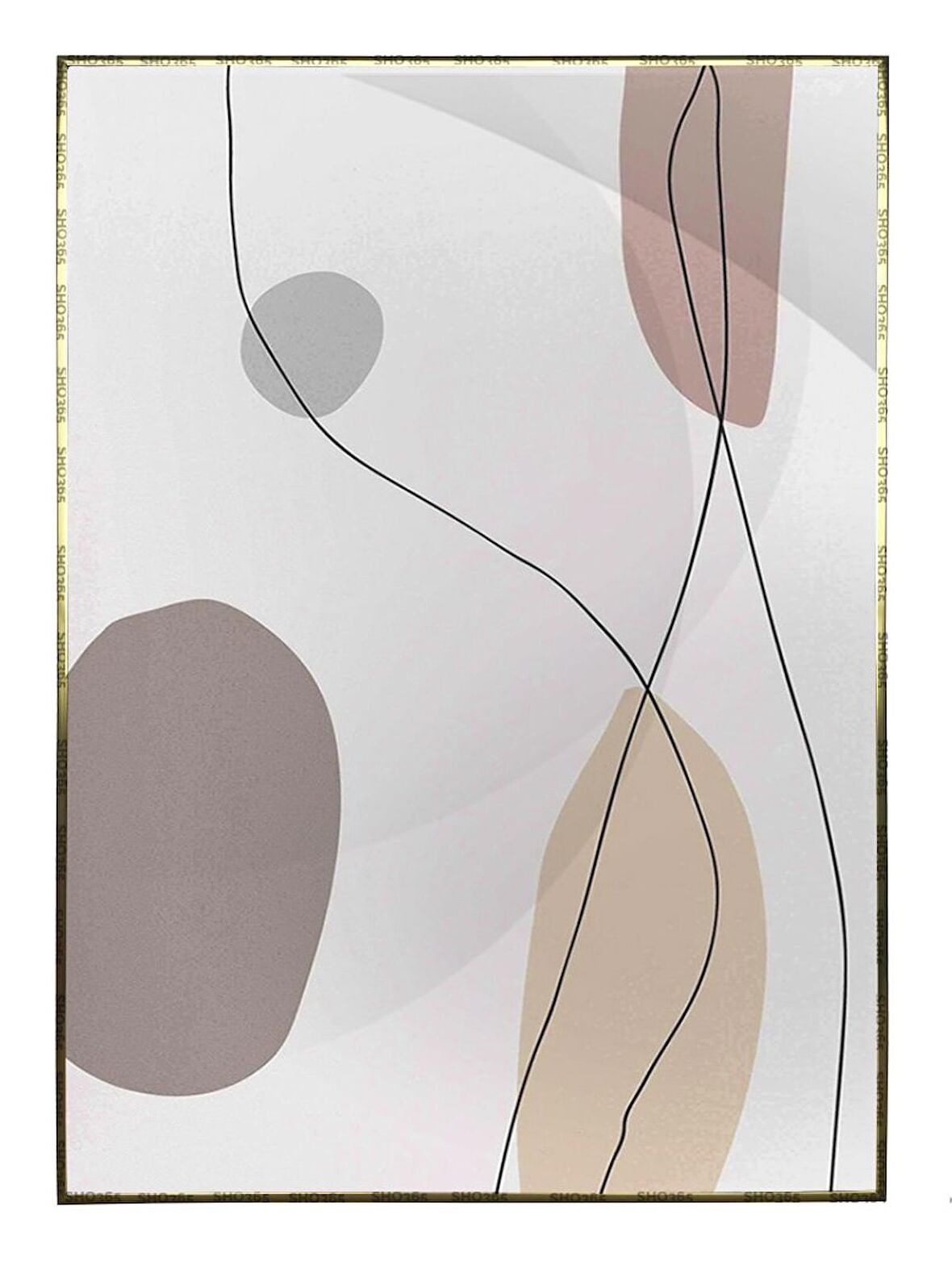 Shop365 Toprak Renk Tonları Tasarım Modern Tablo Çerçeveli P-002168
