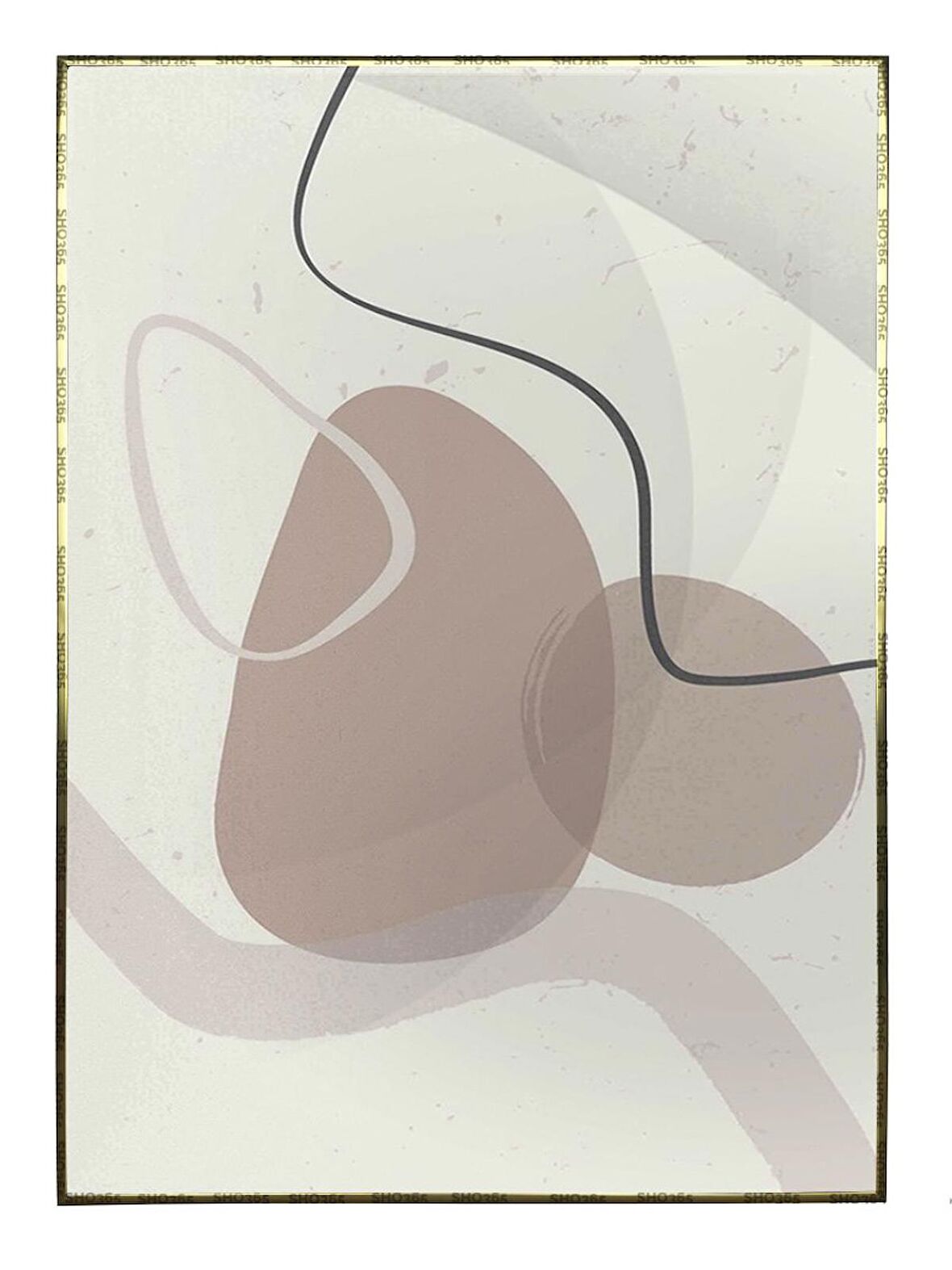 Shop365 Toprak Renk Tonları Tasarım Modern Tablo Çerçeveli P-002173