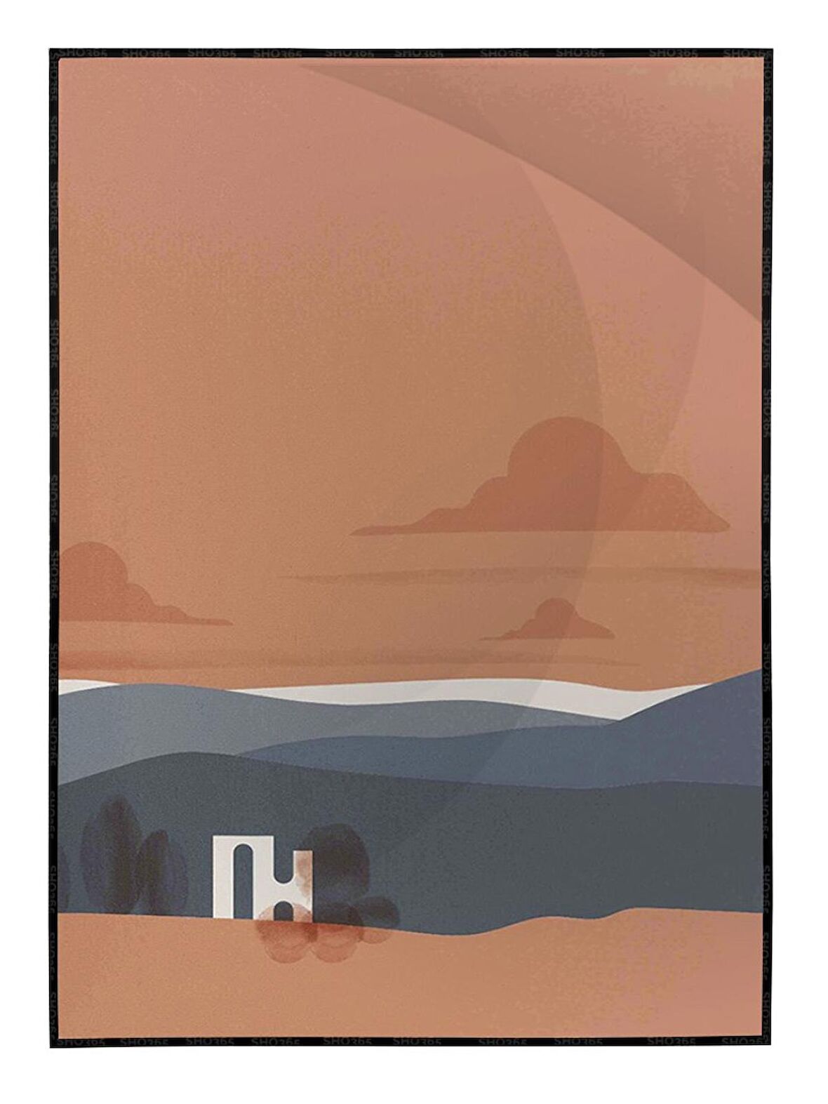 Shop365 Manzara ve Dağ Modern Tasarım Tablo Çerçeveli P-002218