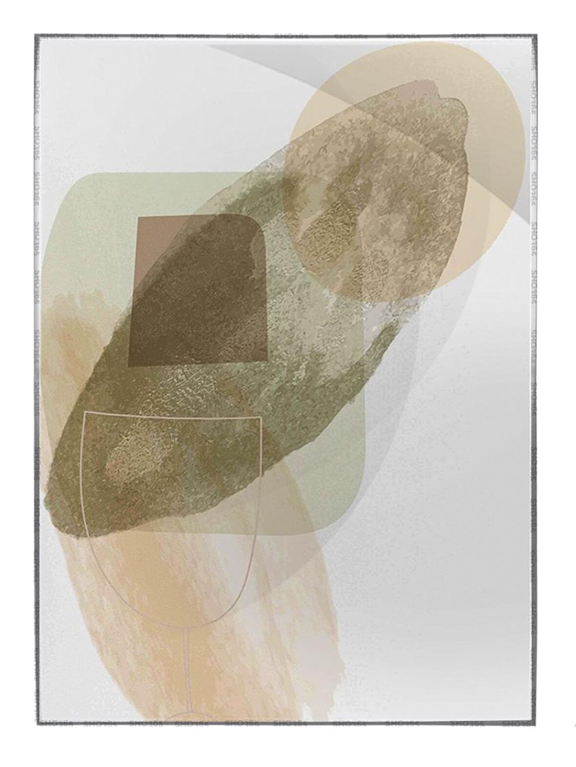 Shop365 Dağ Manzarası Pastel Renkler Modern Tablo Çerçeveli P-002231