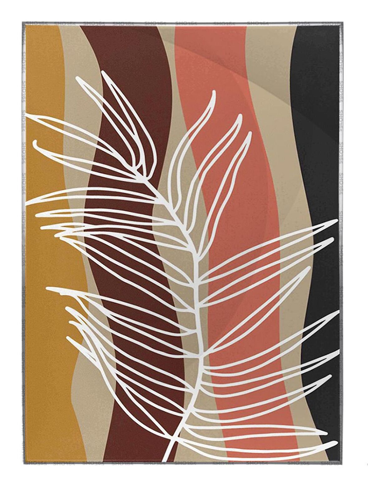 Shop365 Sonbahar Botanik Kahverengi Tonlar Modern Tablo Çerçeveli P-002330