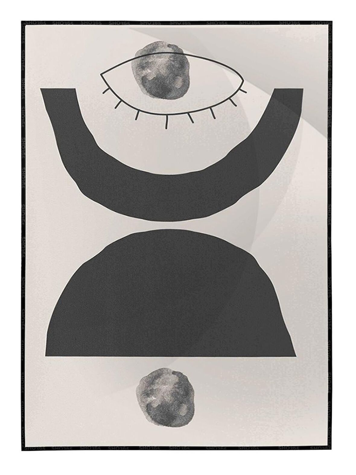 Shop365 Toprak Renk Tonları Tasarım Modern Tablo Çerçeveli P-002368