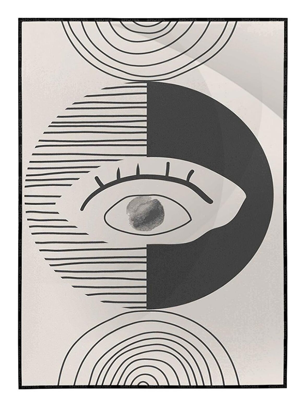 Shop365 Toprak Renk Tonları Tasarım Modern Tablo Çerçeveli P-002372