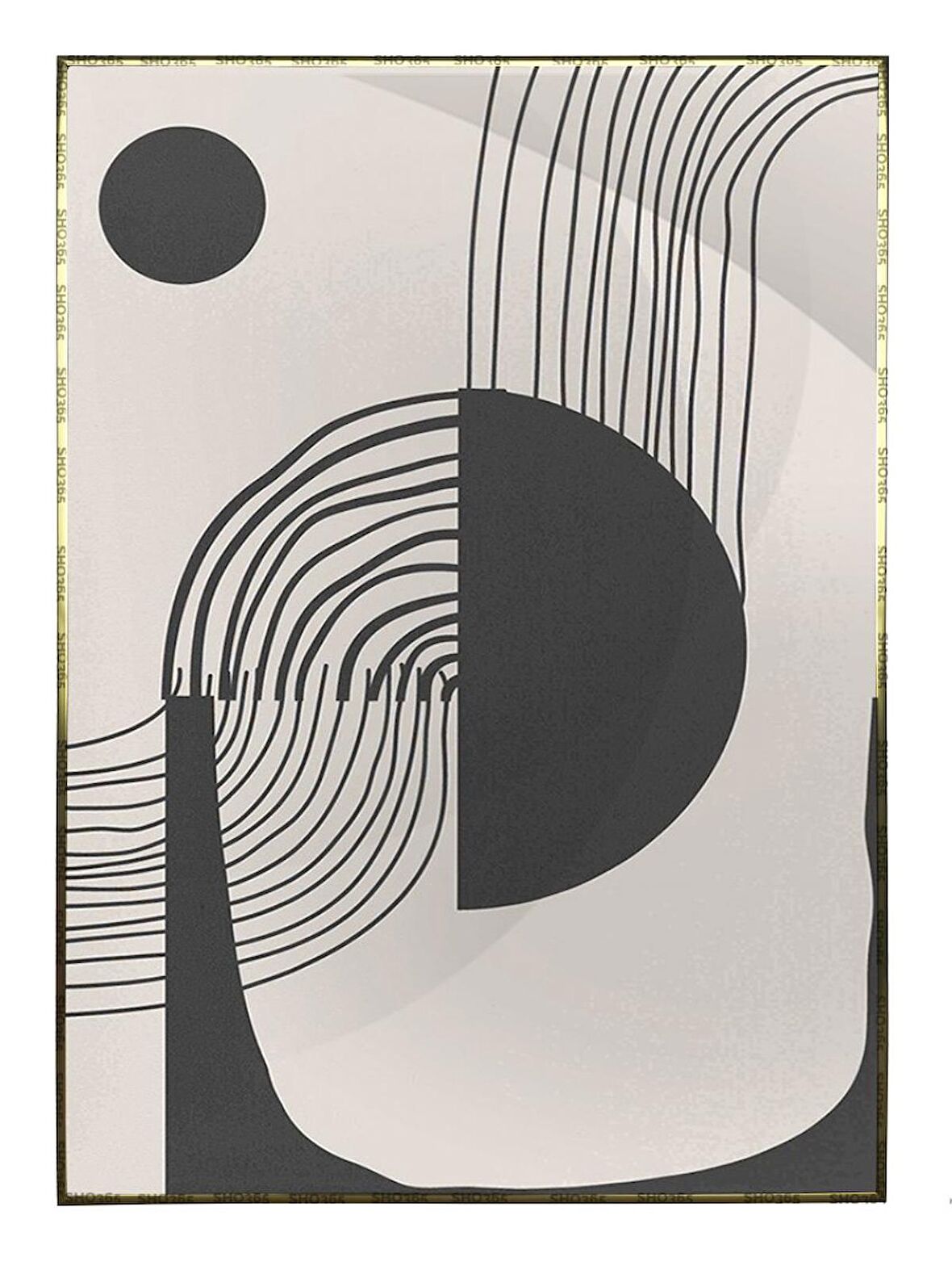 Shop365 Toprak Renk Tonları Tasarım Modern Tablo Çerçeveli P-002394