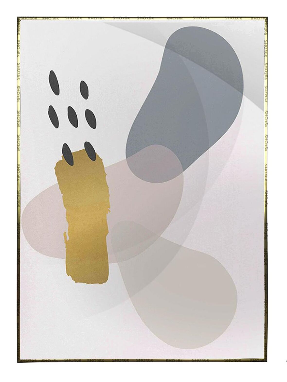 Shop365 Şekiller ve Çizgiler Açık Tonlar Modern Tablo Çerçeveli P-002452