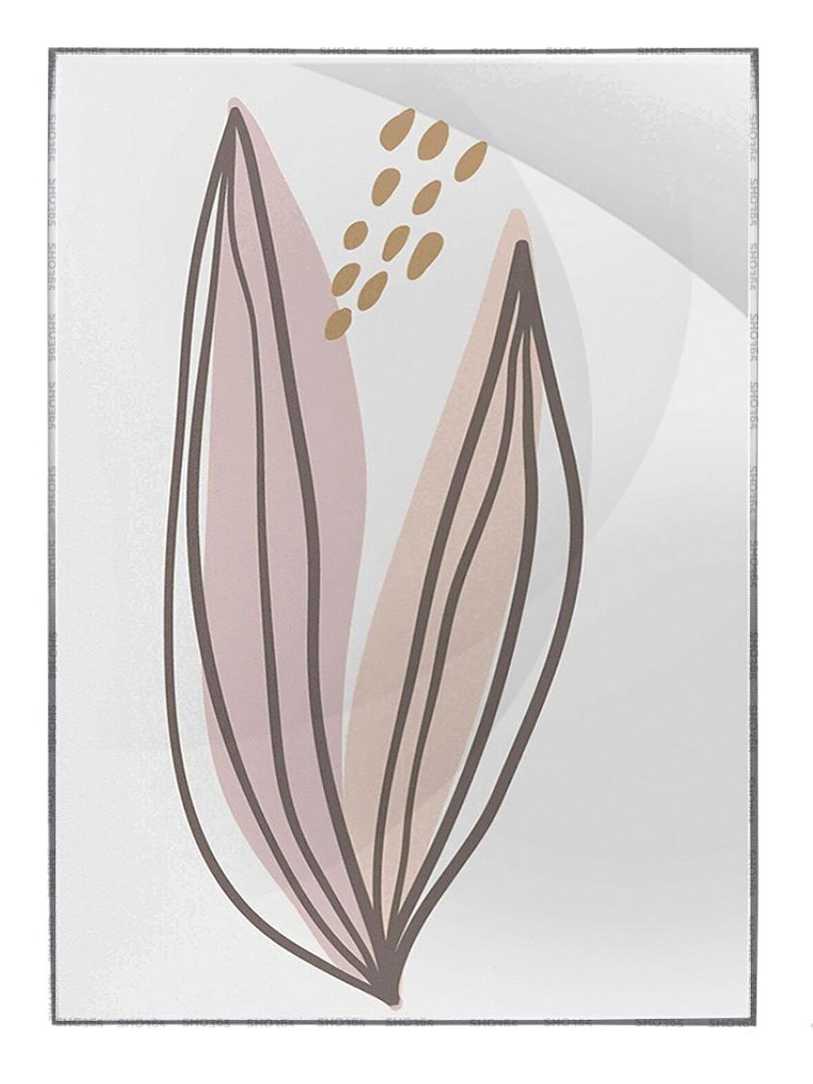 Shop365 Doğa Bitki Modern İllüstrasyon Tablo Çerçeveli P-002462