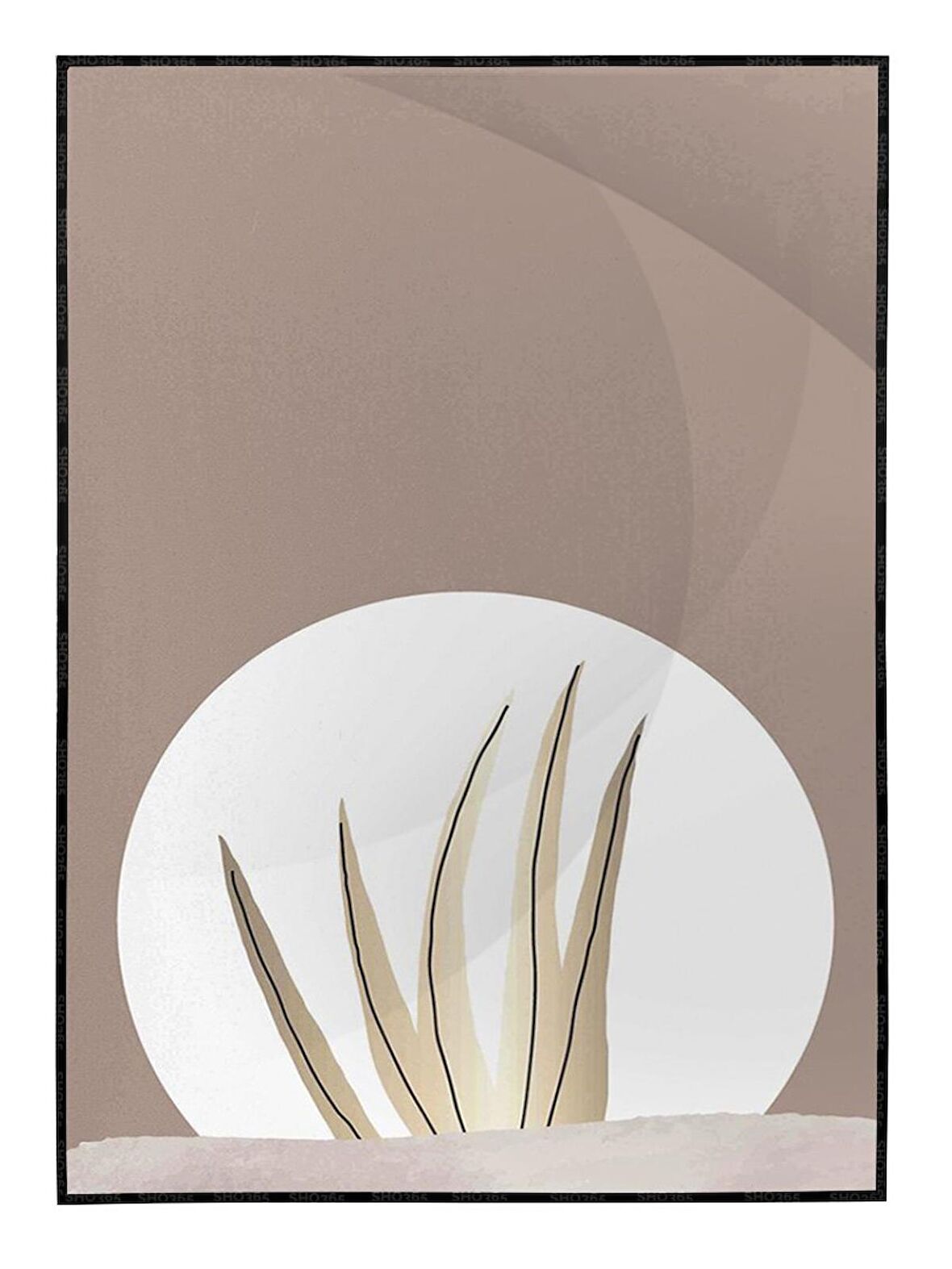 Shop365 Doğa Bitki Modern İllüstrasyon Tablo Çerçeveli P-002522