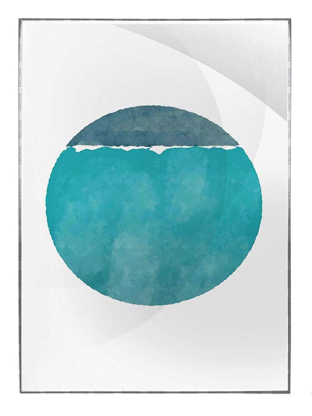 Shop365 Şekiller Okyanus Renkleri Modern Tablo Çerçeveli P-002538