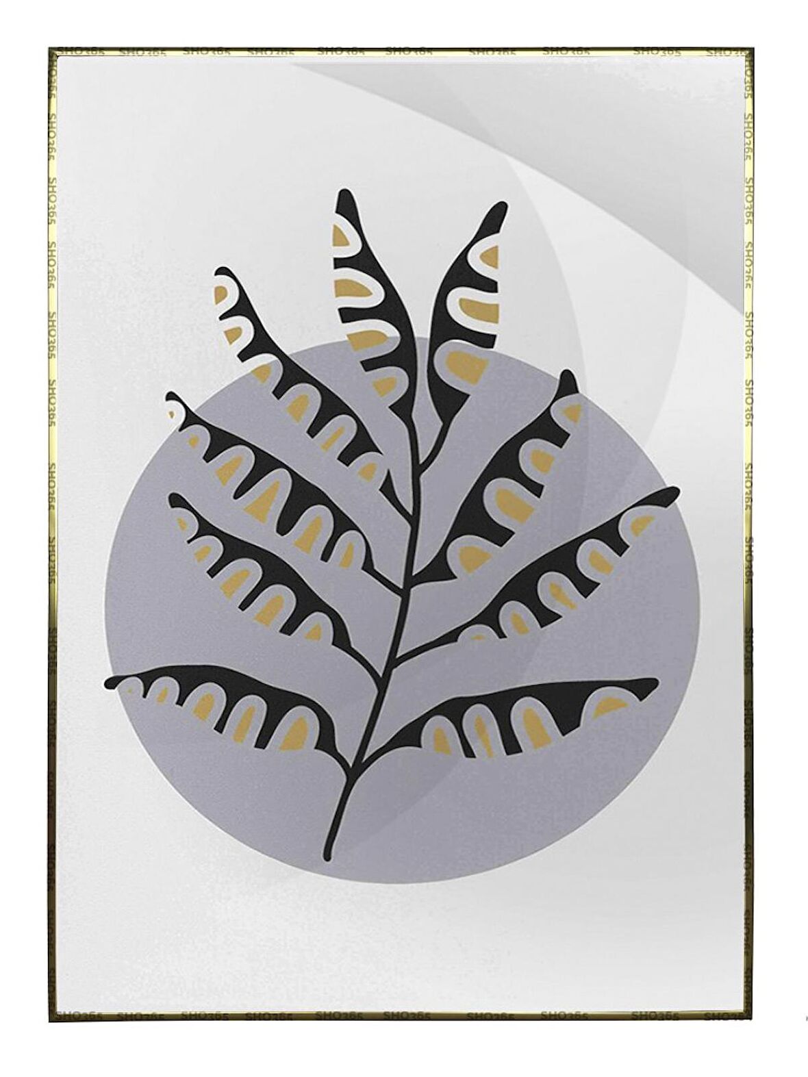 Shop365 Doğa Bitki Modern İllüstrasyon Tablo Çerçeveli P-002549