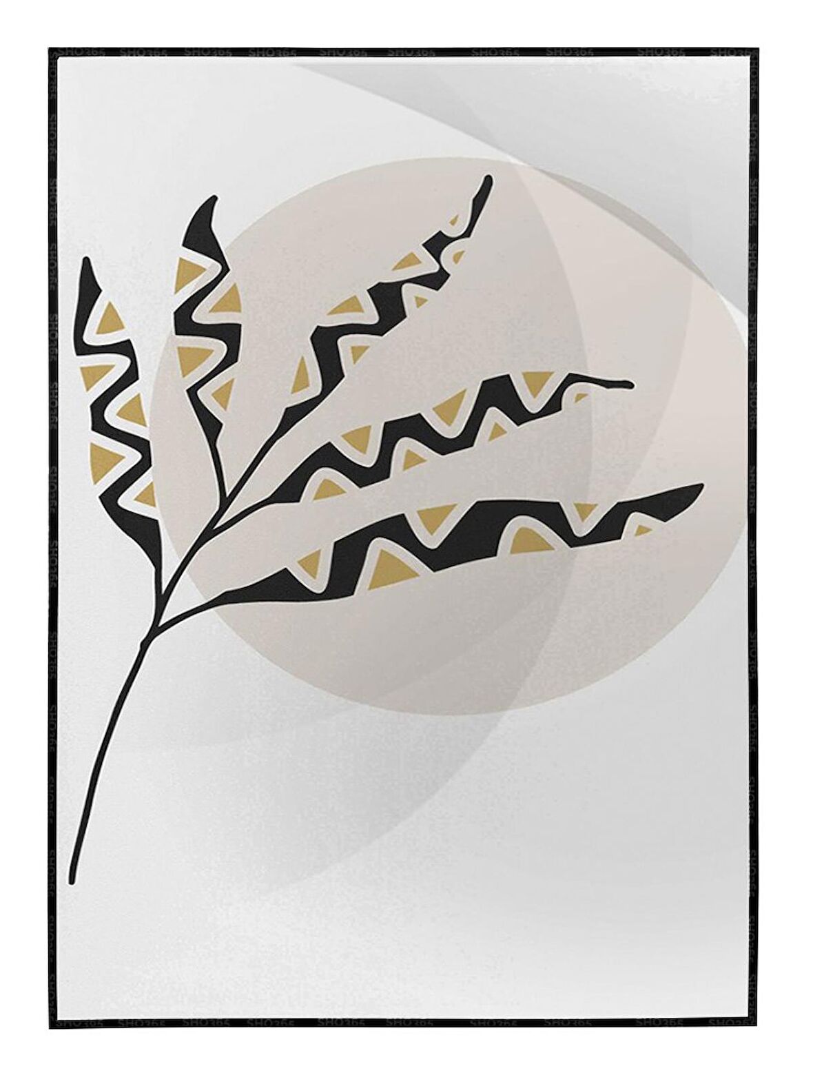 Shop365 Doğa Bitki Modern İllüstrasyon Tablo Çerçeveli P-002550