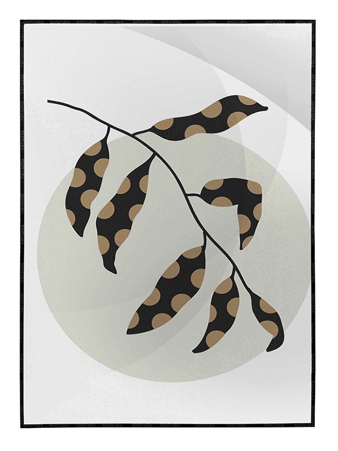 Shop365 Doğa Bitki Modern İllüstrasyon Tablo Çerçeveli P-002566