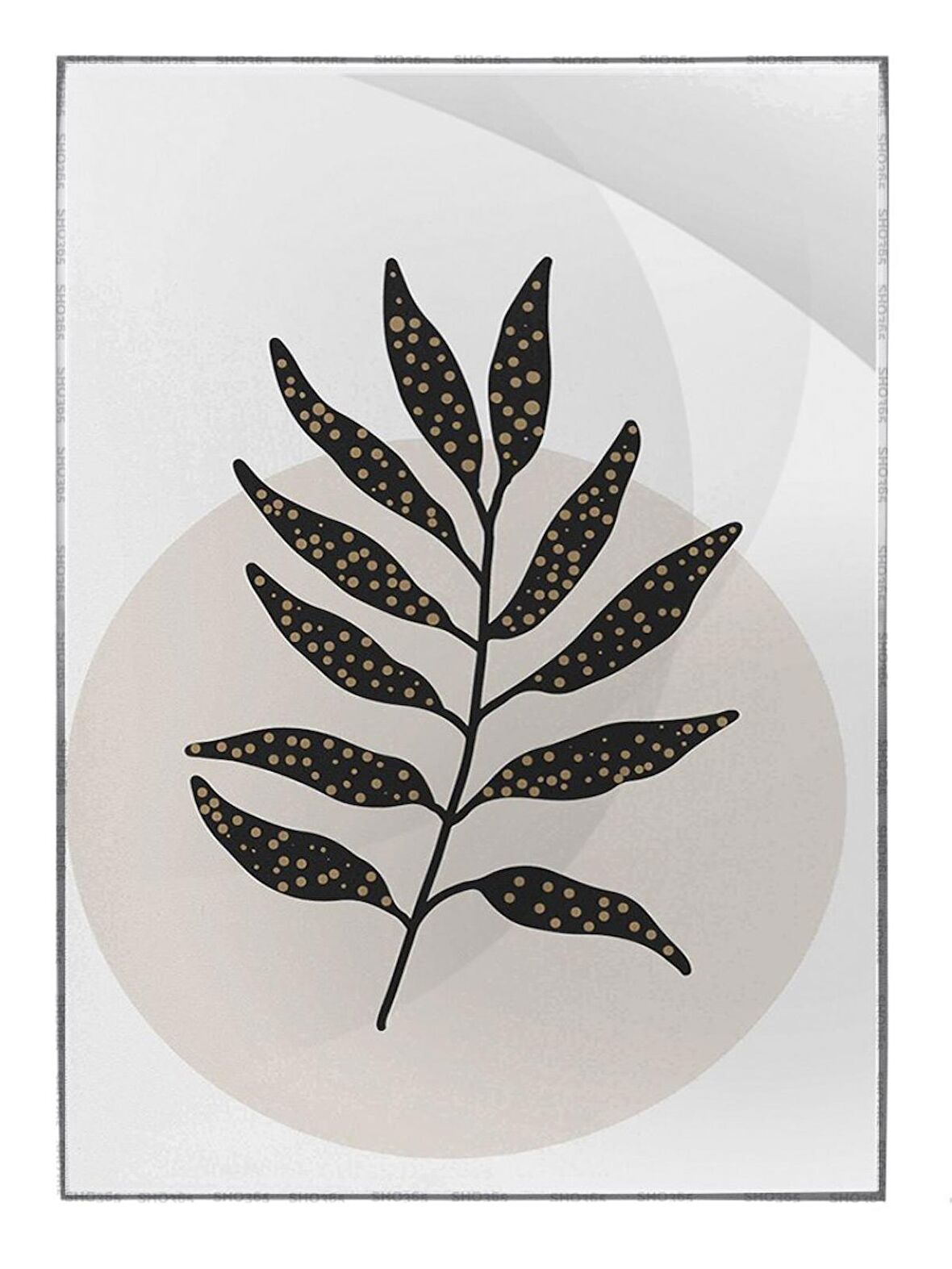Shop365 Doğa Bitki Modern İllüstrasyon Tablo Çerçeveli P-002568